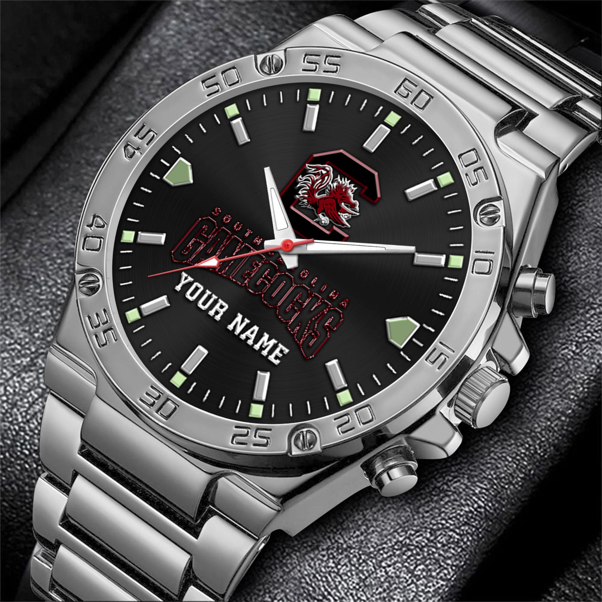 Alternative view of South Carolina Gamecocks Men's Watch Custom Your Name, Sport Men Watch, FootBall Fan Gifts EHIVM-04051644