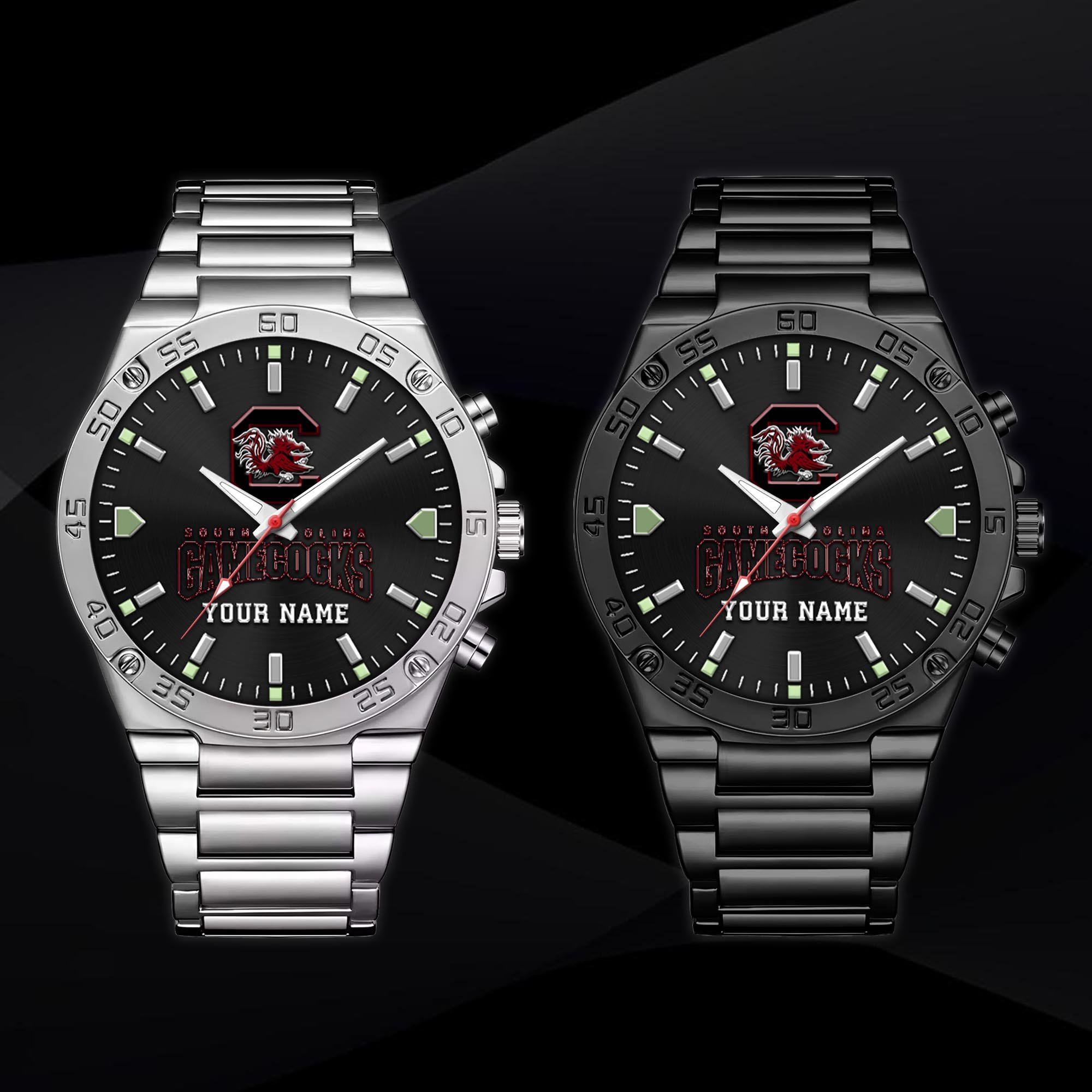 South Carolina Gamecocks Men's Watch Custom Your Name, Sport Men Watch, FootBall Fan Gifts EHIVM-04051644 - Image 3