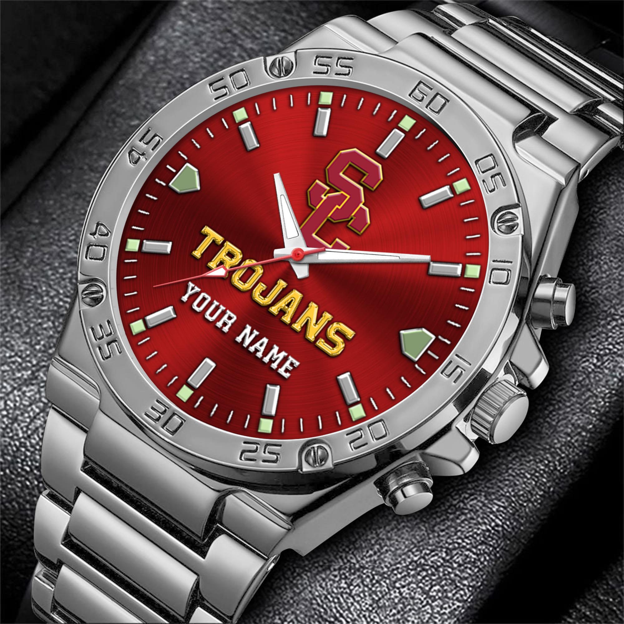 Alternative view of USC Trojans Men's Watch Custom Your Name, Sport Men Watch, FootBall Fan Gifts EHIVM-04051644
