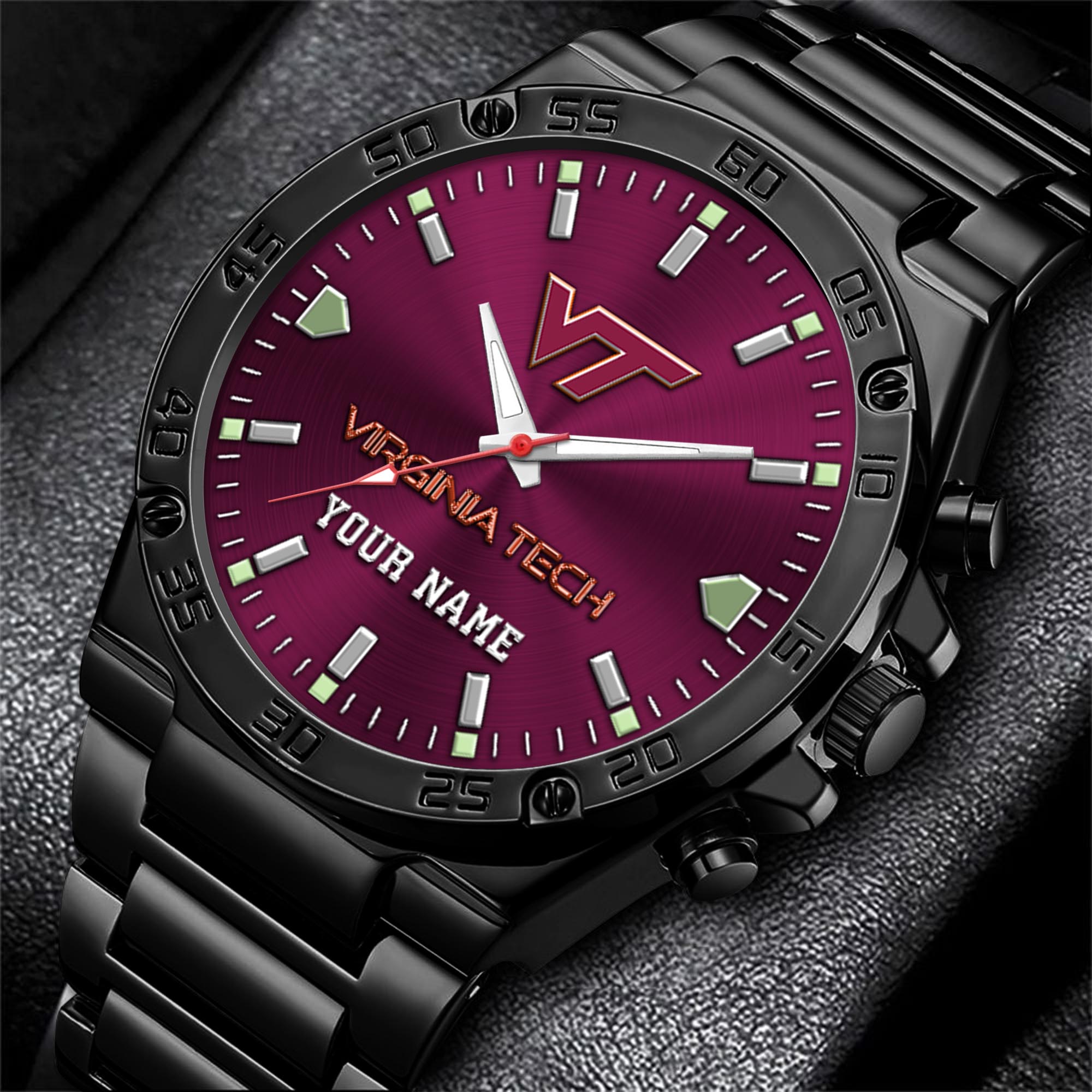 Virginia Tech Hokies Men's Watch Custom Your Name, Sport Men Watch, FootBall Fan Gifts EHIVM-04051644