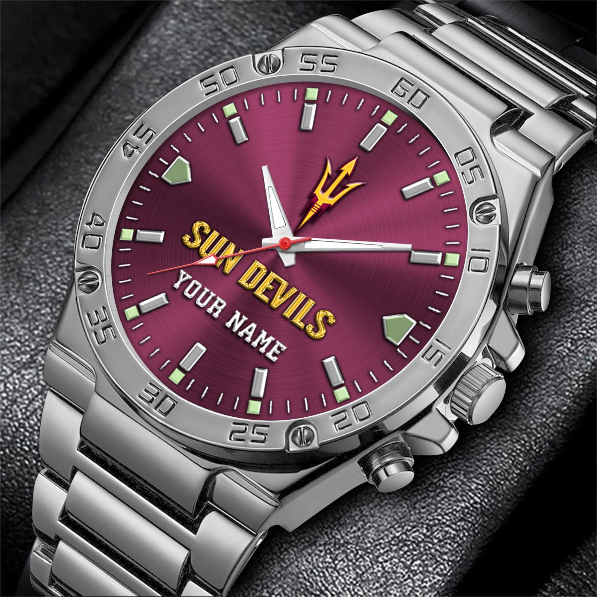 Alternative view of Arizona State Sun Devils Men's Watch Custom Your Name, Sport Men Watch, FootBall Fan Gifts EHIVM-04051644