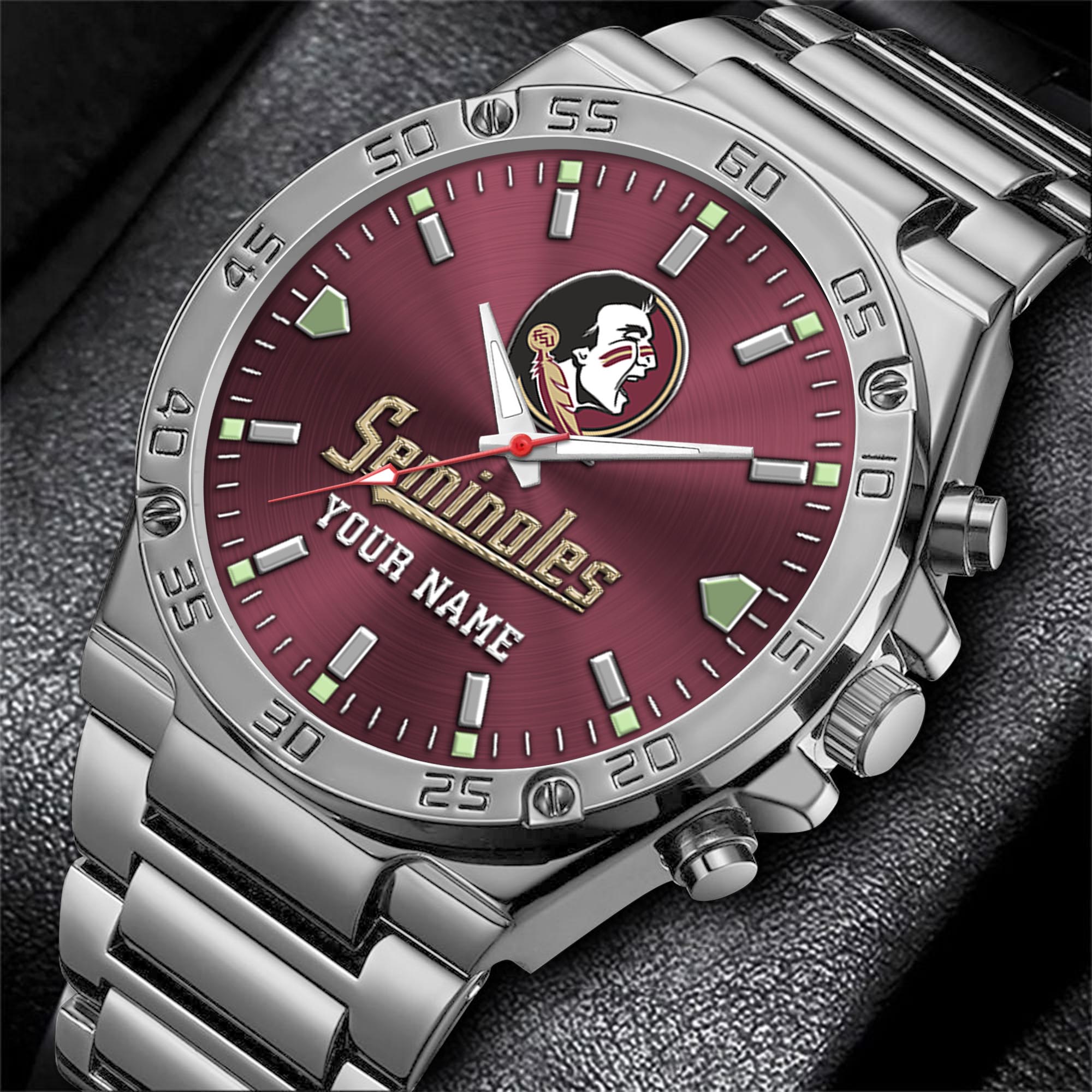 Alternative view of Florida State Seminoles Men's Watch Custom Your Name, Sport Men Watch, FootBall Fan Gifts EHIVM-04051644