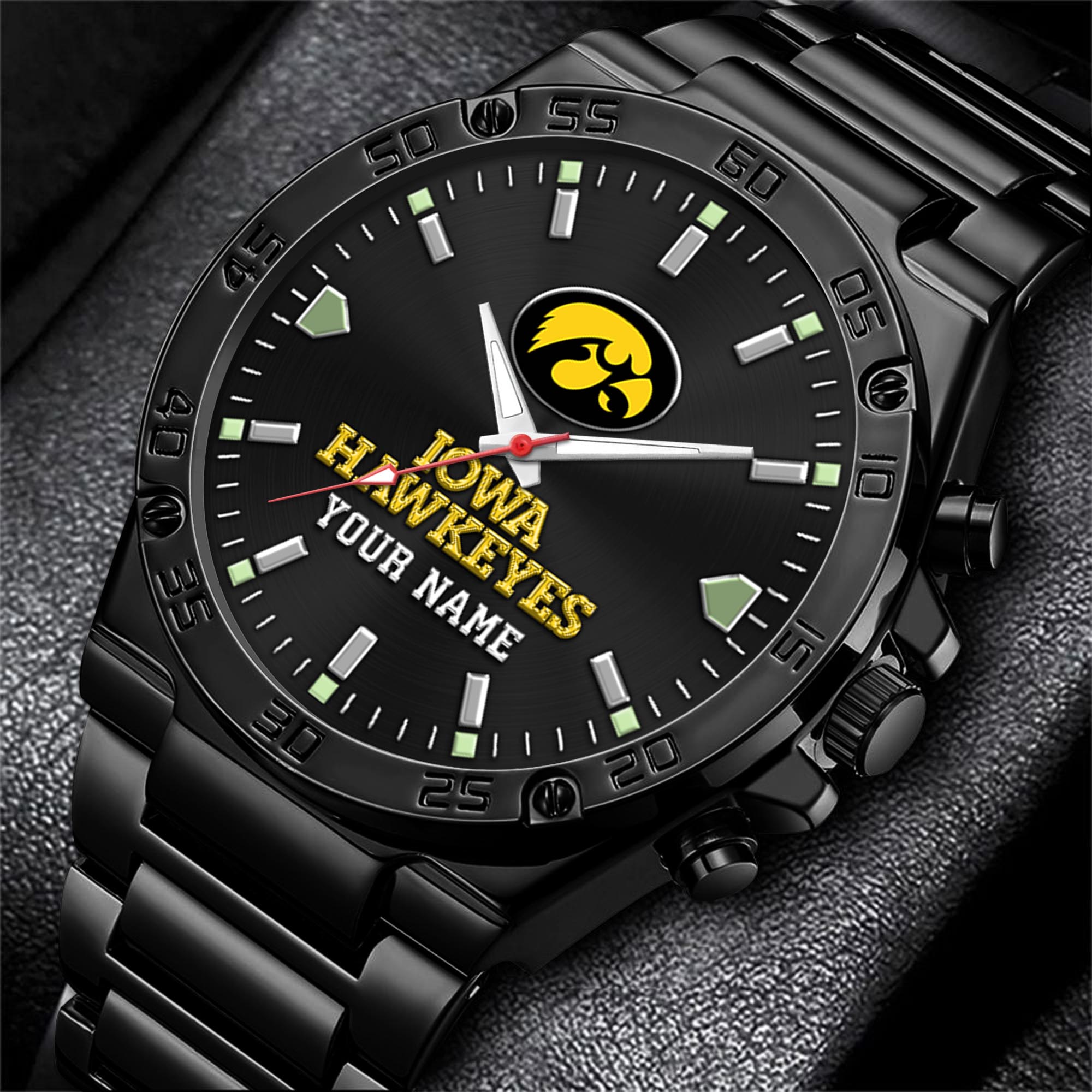 Iowa Hawkeyes Men's Watch Custom Your Name, Sport Men Watch, FootBall Fan Gifts EHIVM-04051644