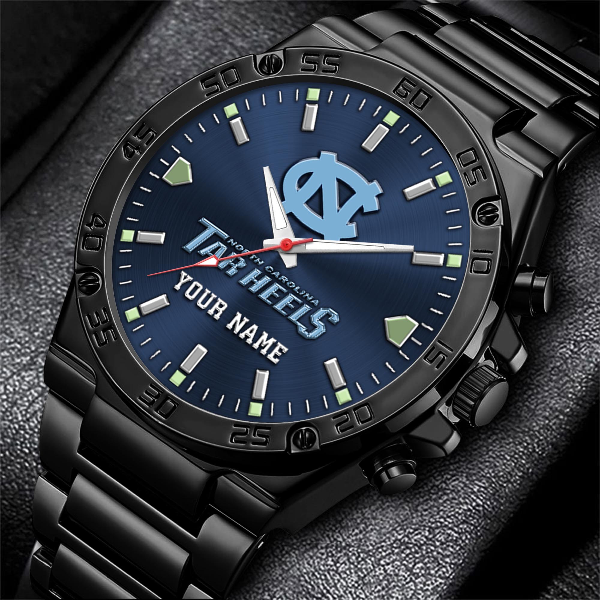 North Carolina Tar Heels Men's Watch Custom Your Name, Sport Men Watch, FootBall Fan Gifts EHIVM-04051644