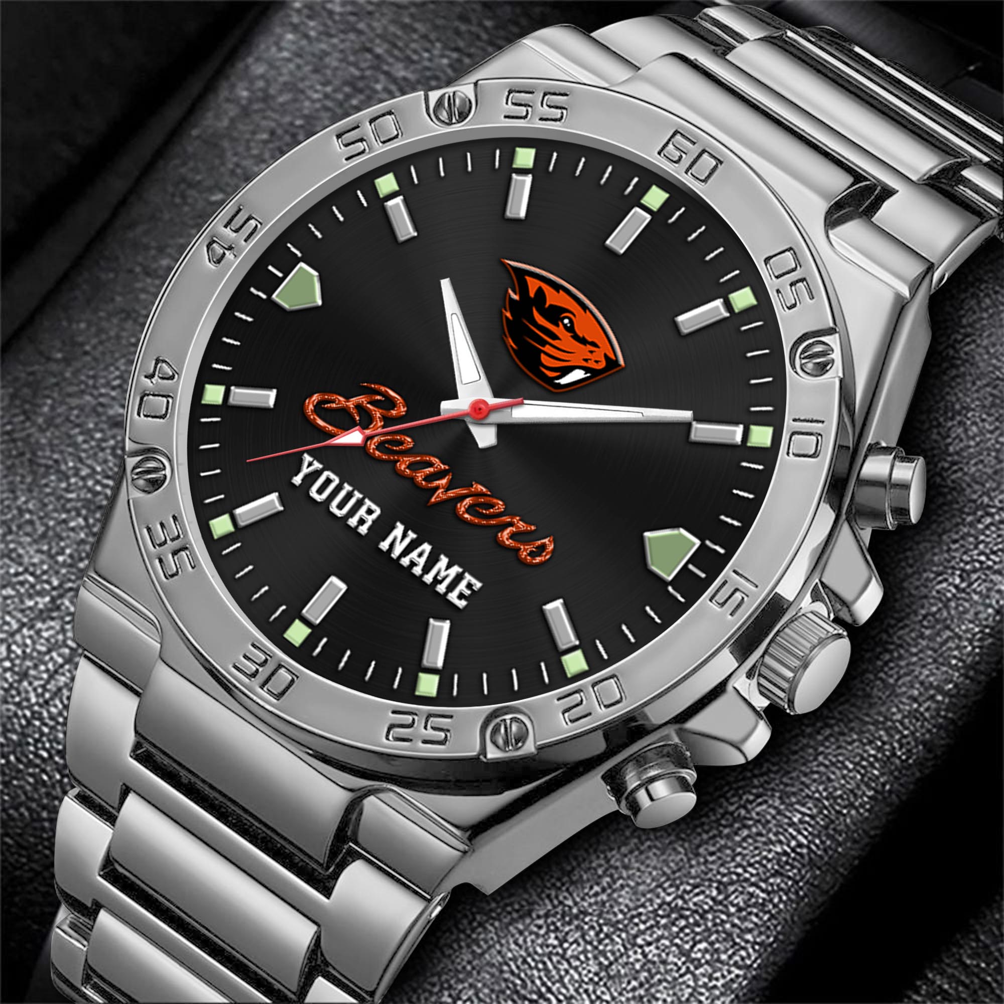 Alternative view of Oregon State Beavers Men's Watch Custom Your Name, Sport Men Watch, FootBall Fan Gifts EHIVM-04051644
