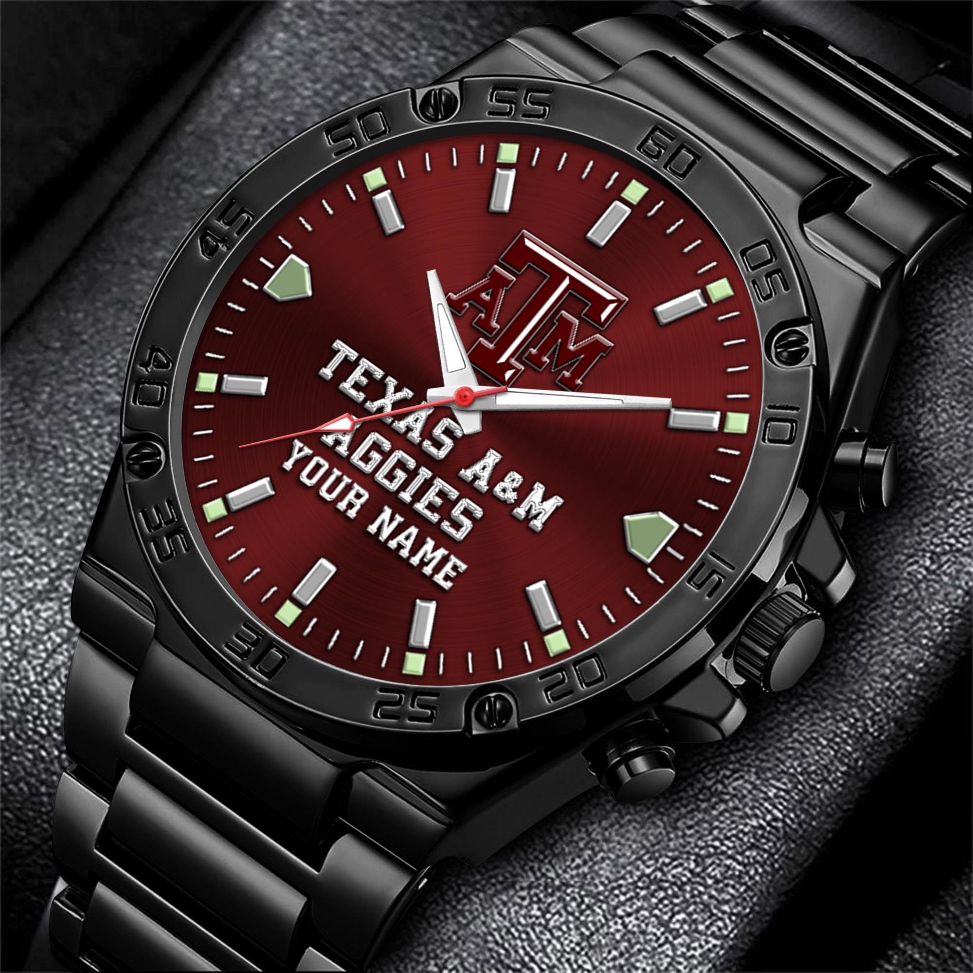 Texas A&M Aggies Men's Watch Custom Your Name, Sport Men Watch, FootBall Fan Gifts EHIVM-04051644