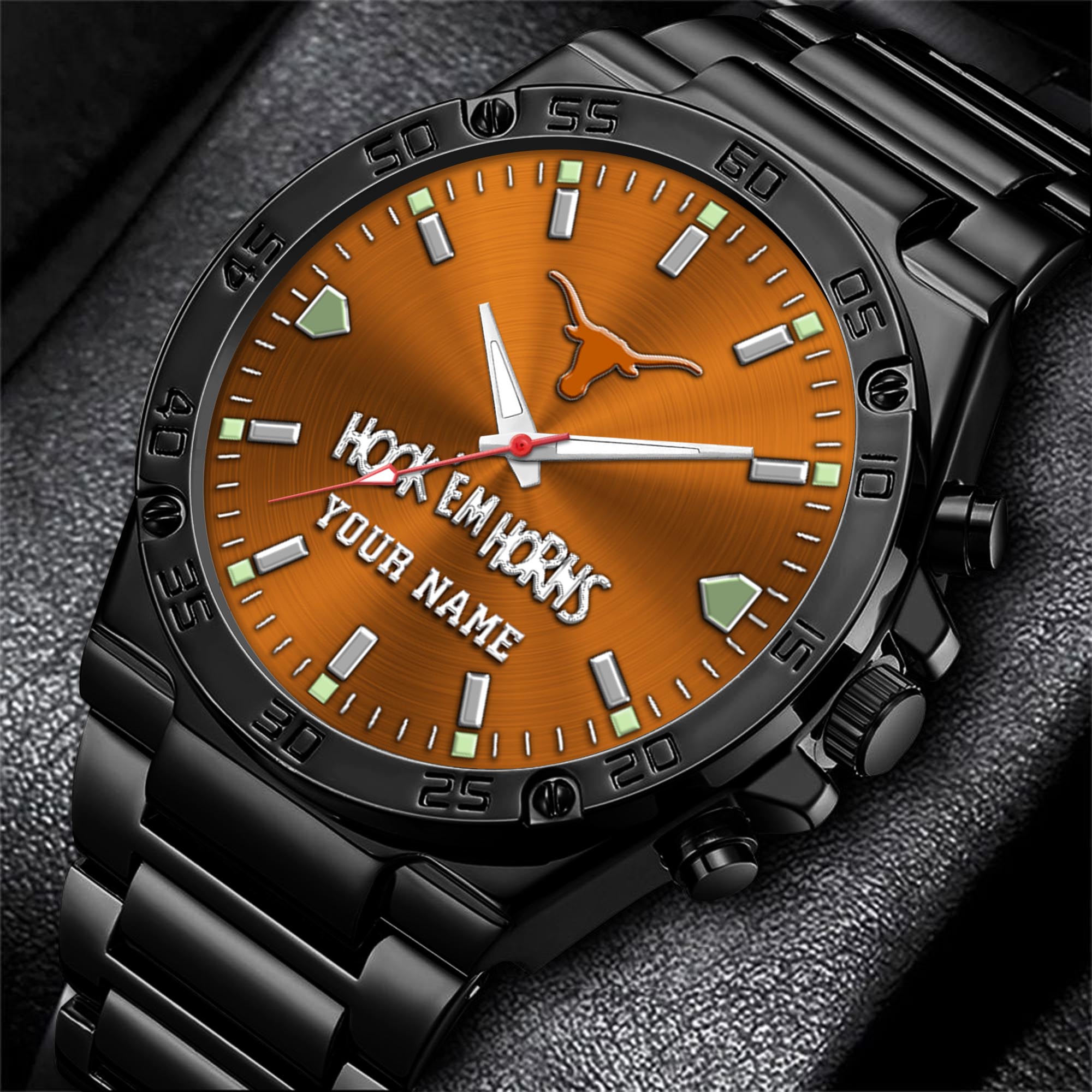 Texas Longhorns Men's Watch Custom Your Name, Sport Men Watch, FootBall Fan Gifts EHIVM-04051644