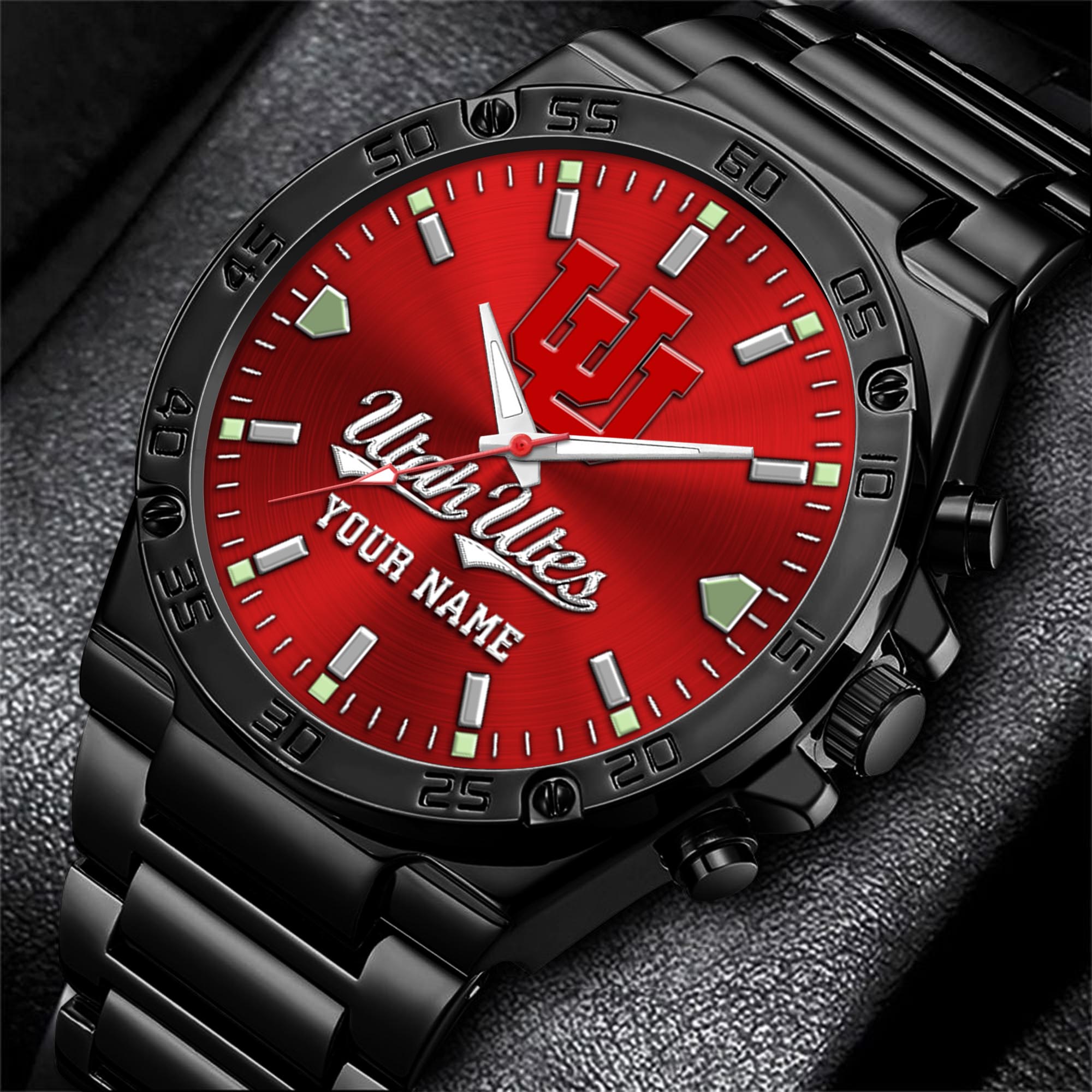 Utah Utes Men's Watch Custom Your Name, Sport Men Watch, FootBall Fan Gifts EHIVM-04051644