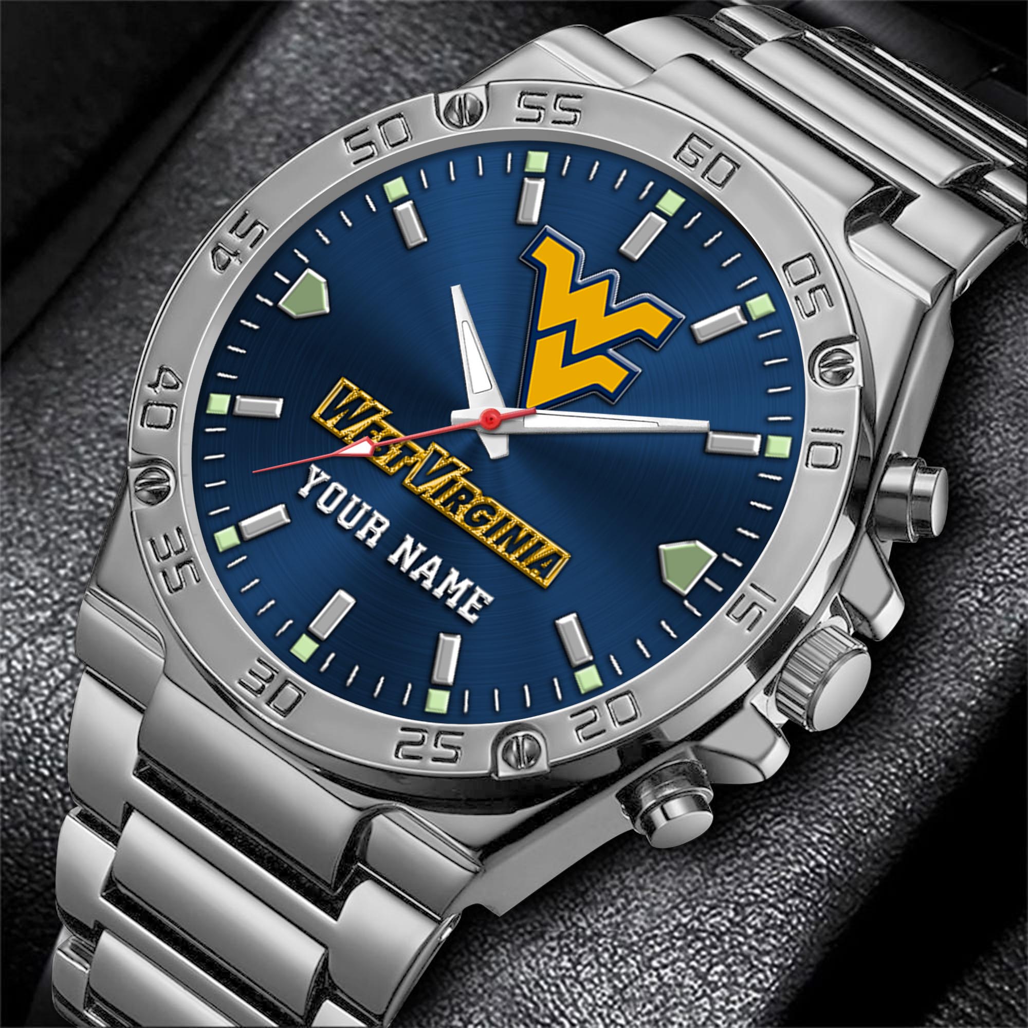 Alternative view of West Virginia Mountaineers Men's Watch Custom Your Name, Sport Men Watch, FootBall Fan Gifts EHIVM-04051644