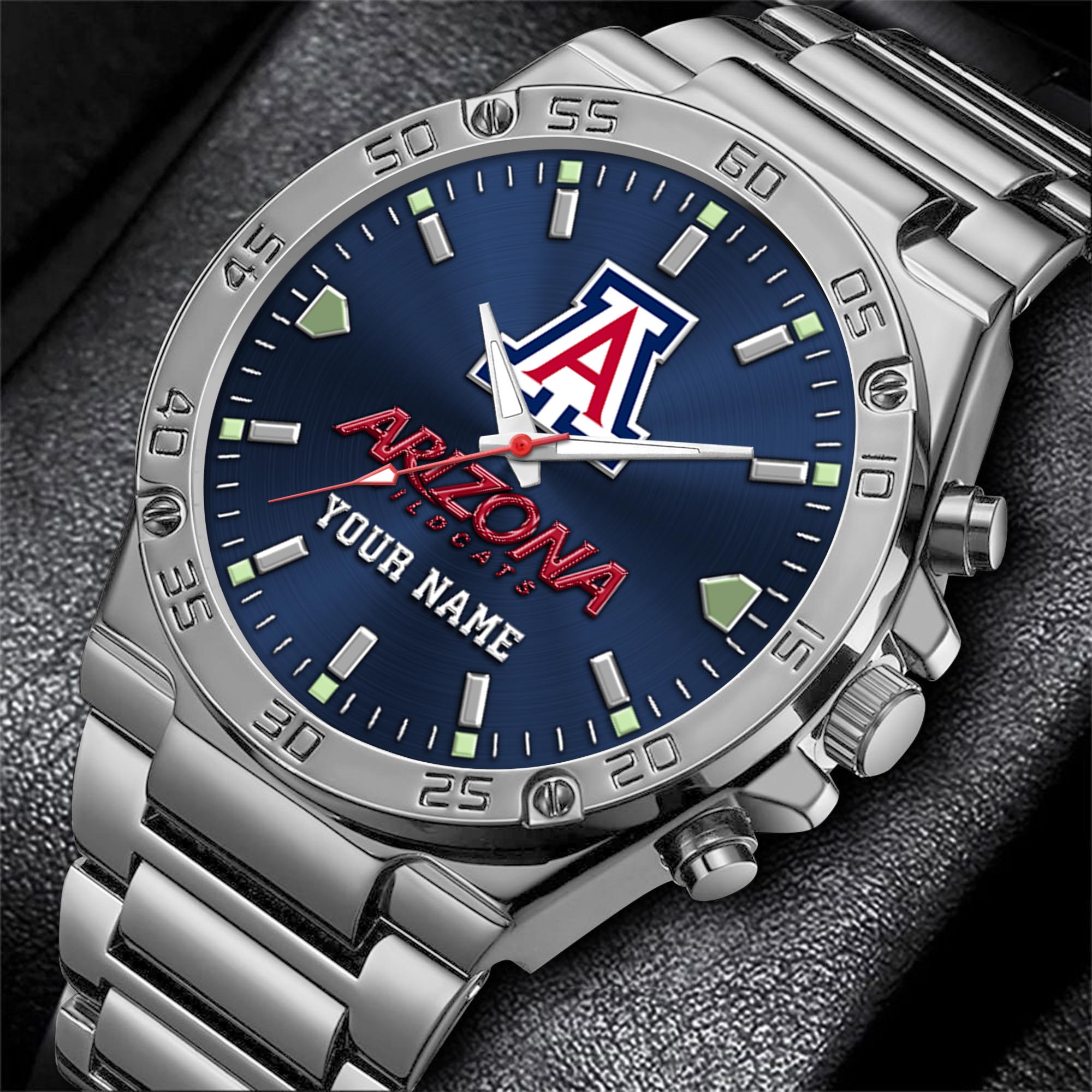 Alternative view of Arizona Wildcats Men's Watch Custom Your Name, Sport Men Watch, FootBall Fan Gifts EHIVM-04051644