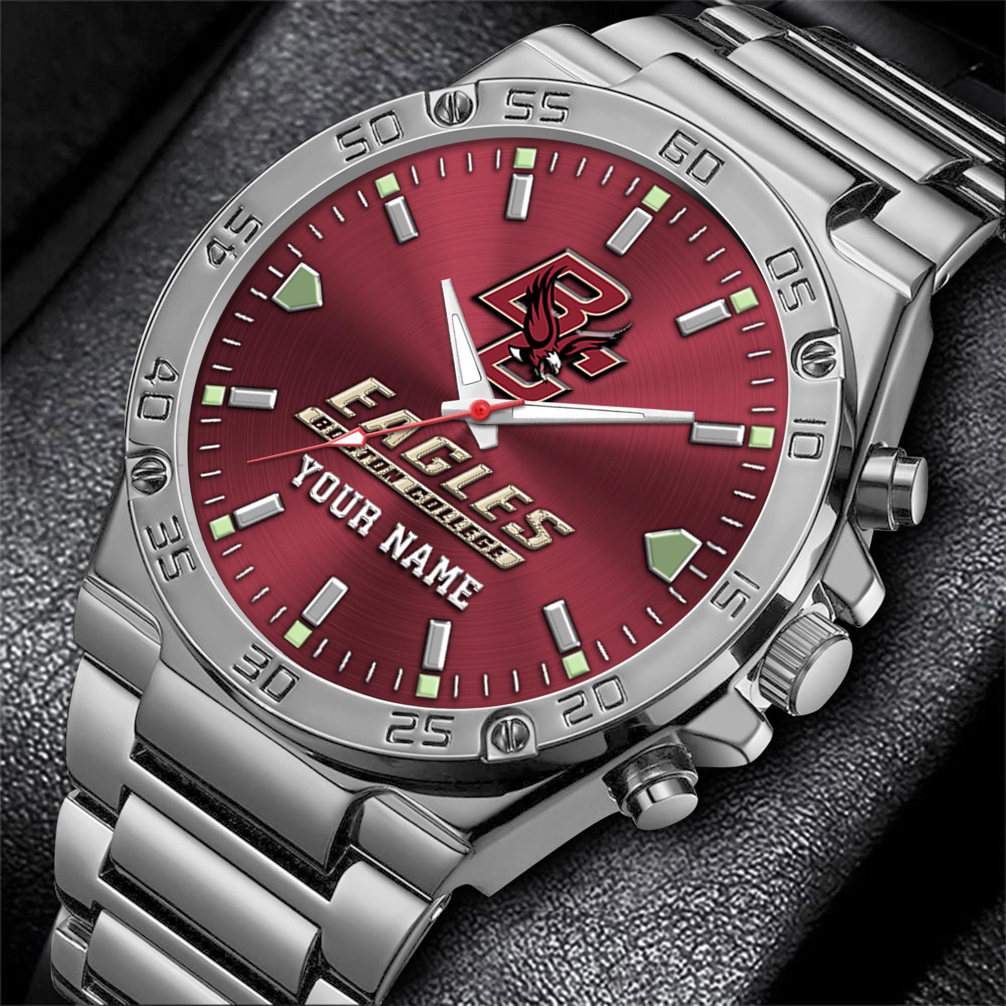 Alternative view of Boston College Eagles Men's Watch Custom Your Name, Sport Men Watch, FootBall Fan Gifts EHIVM-04051644