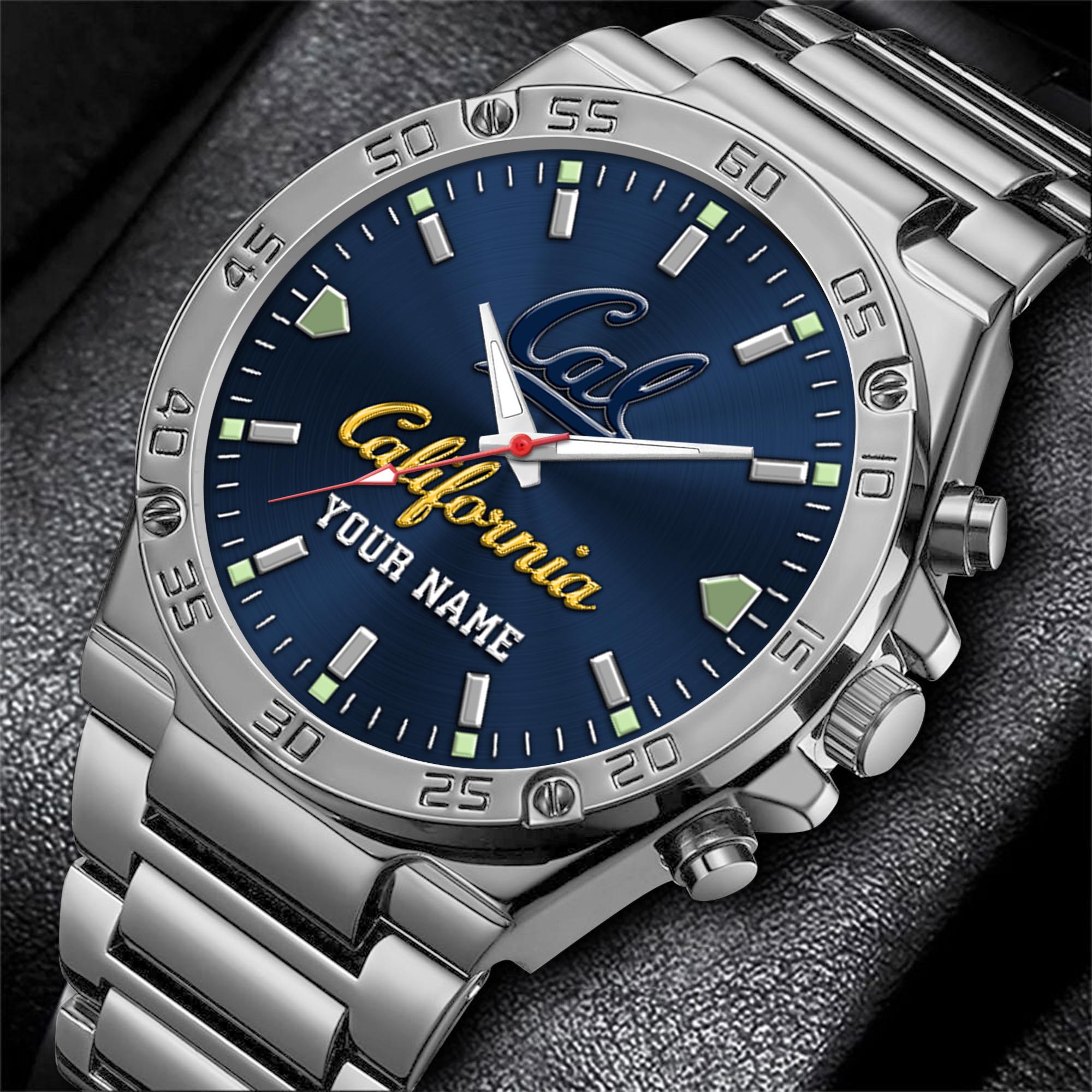 Alternative view of California Golden Bears Men's Watch Custom Your Name, Sport Men Watch, FootBall Fan Gifts EHIVM-04051644