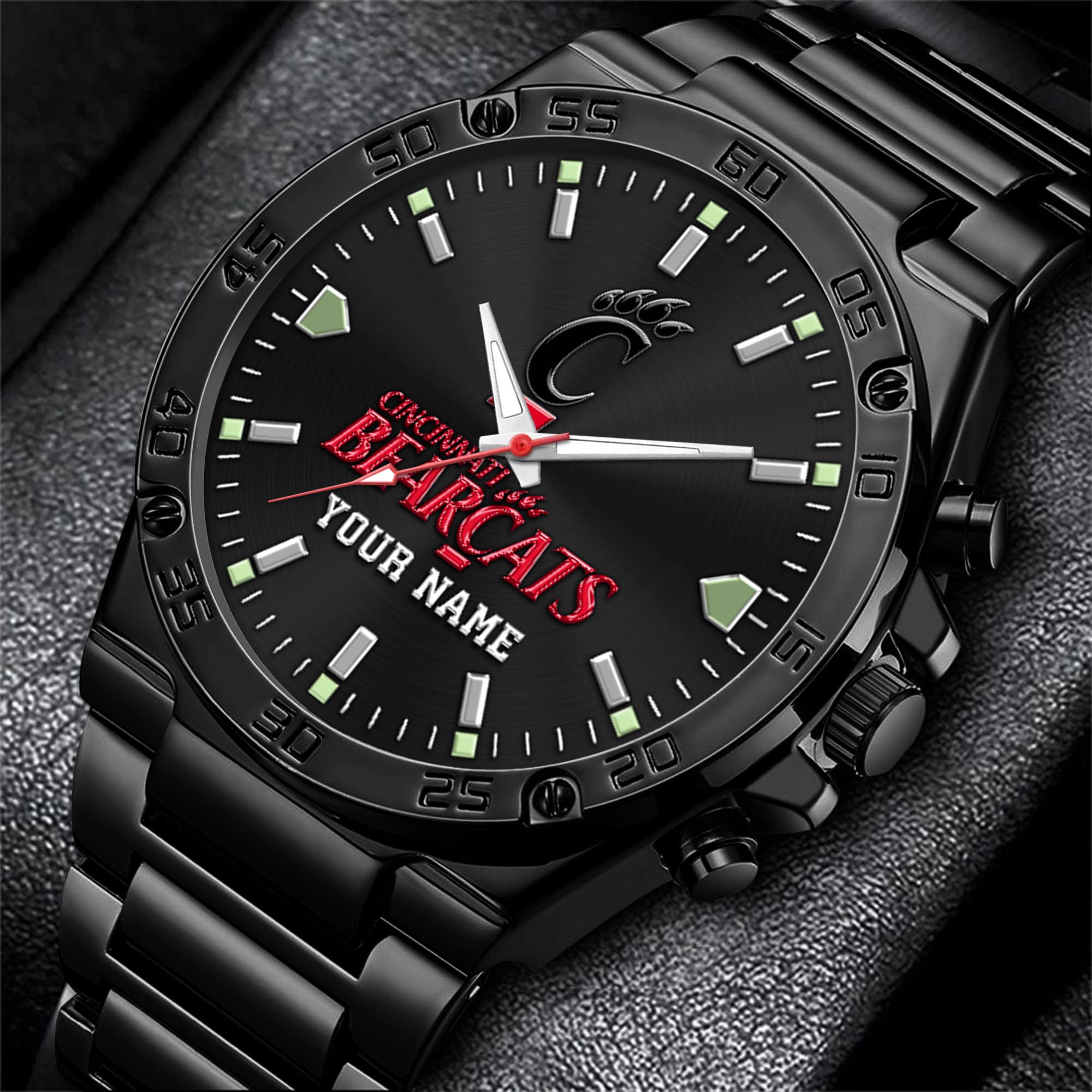 Cincinnati Bearcats Men's Watch Custom Your Name, Sport Men Watch, FootBall Fan Gifts EHIVM-04051644