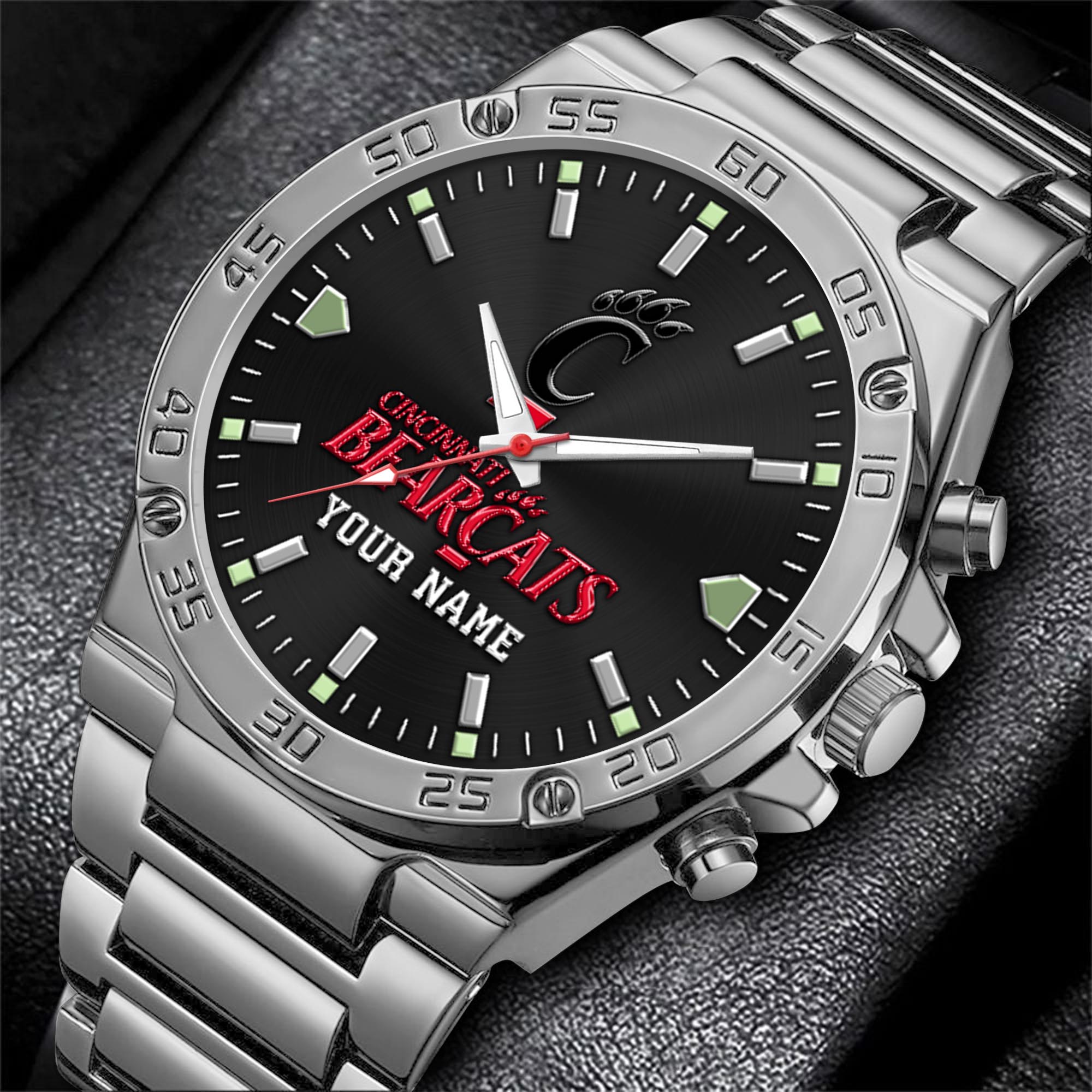 Alternative view of Cincinnati Bearcats Men's Watch Custom Your Name, Sport Men Watch, FootBall Fan Gifts EHIVM-04051644