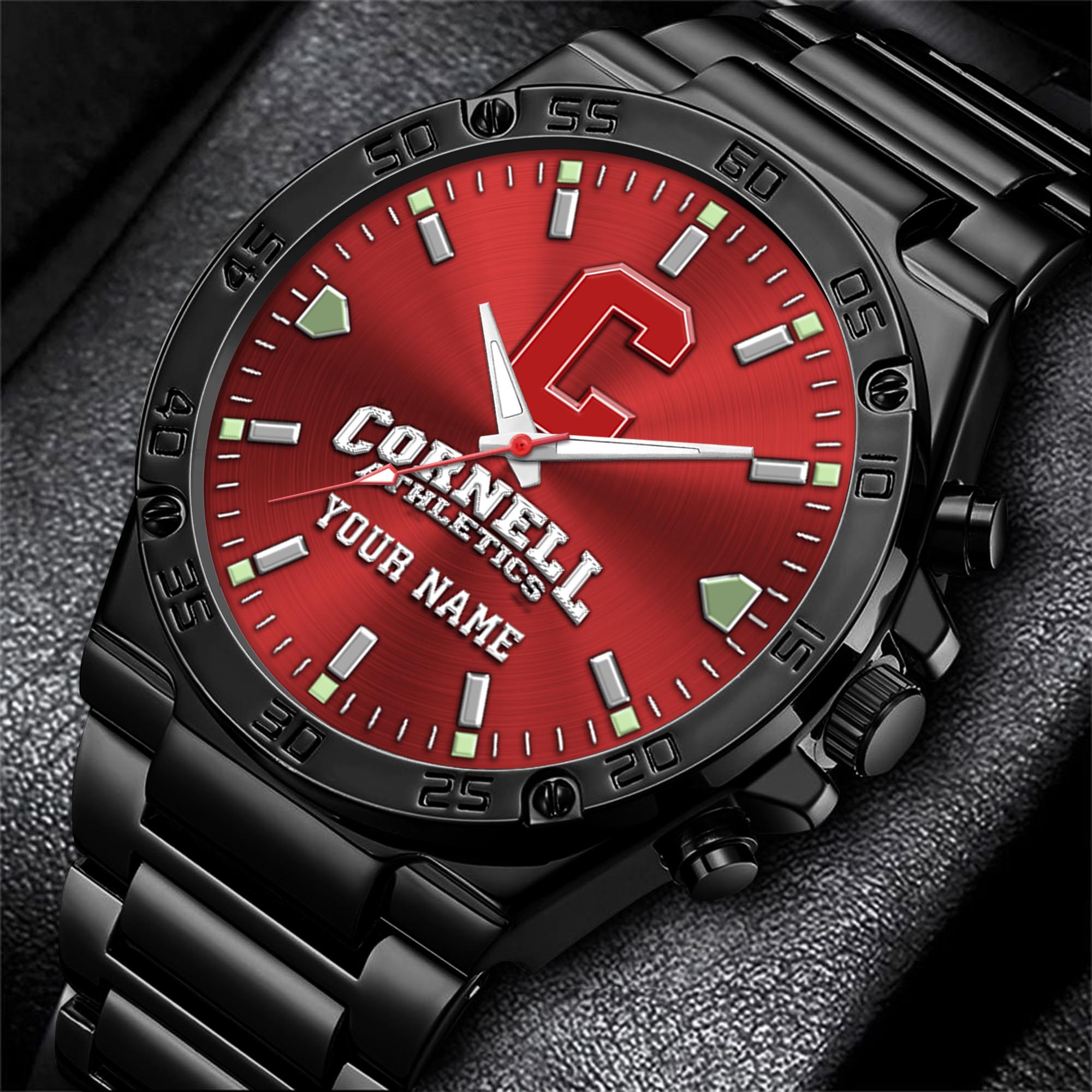 Cornell Big Red Men's Watch Custom Your Name, Sport Men Watch, FootBall Fan Gifts EHIVM-04051644