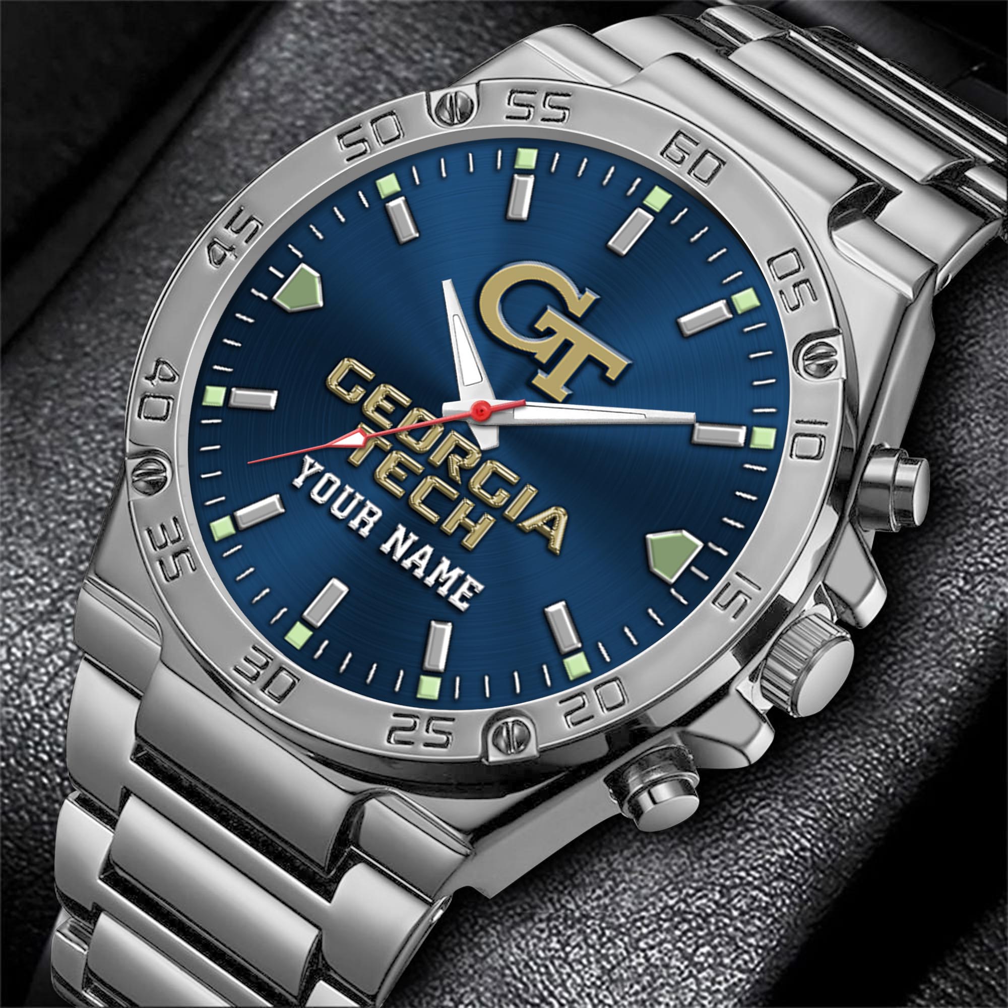 Alternative view of Georgia Tech Yellow Jackets Men's Watch Custom Your Name, Sport Men Watch, FootBall Fan Gifts EHIVM-04051644