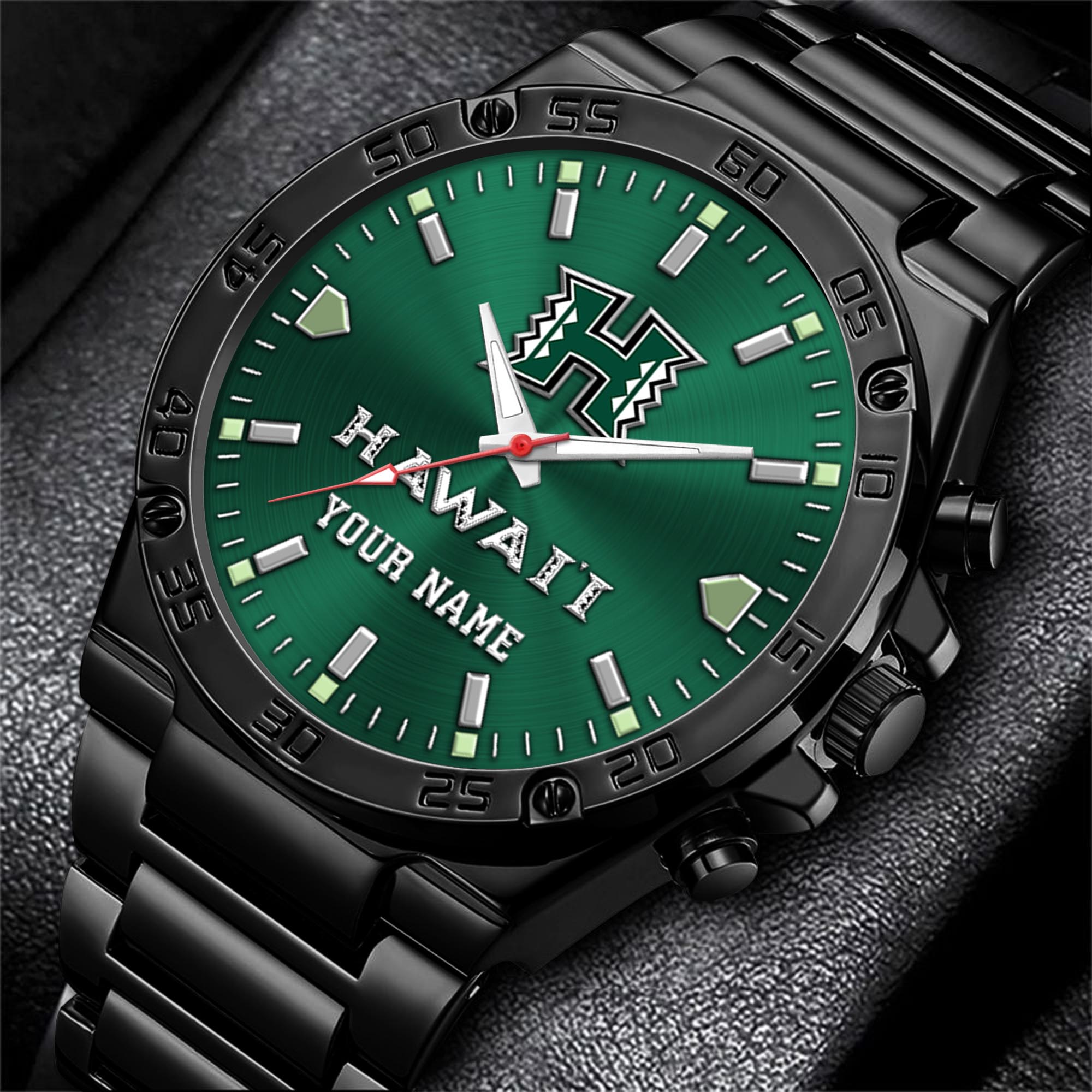 Hawaii Rainbow Warriors Men's Watch Custom Your Name, Sport Men Watch, FootBall Fan Gifts EHIVM-04051644