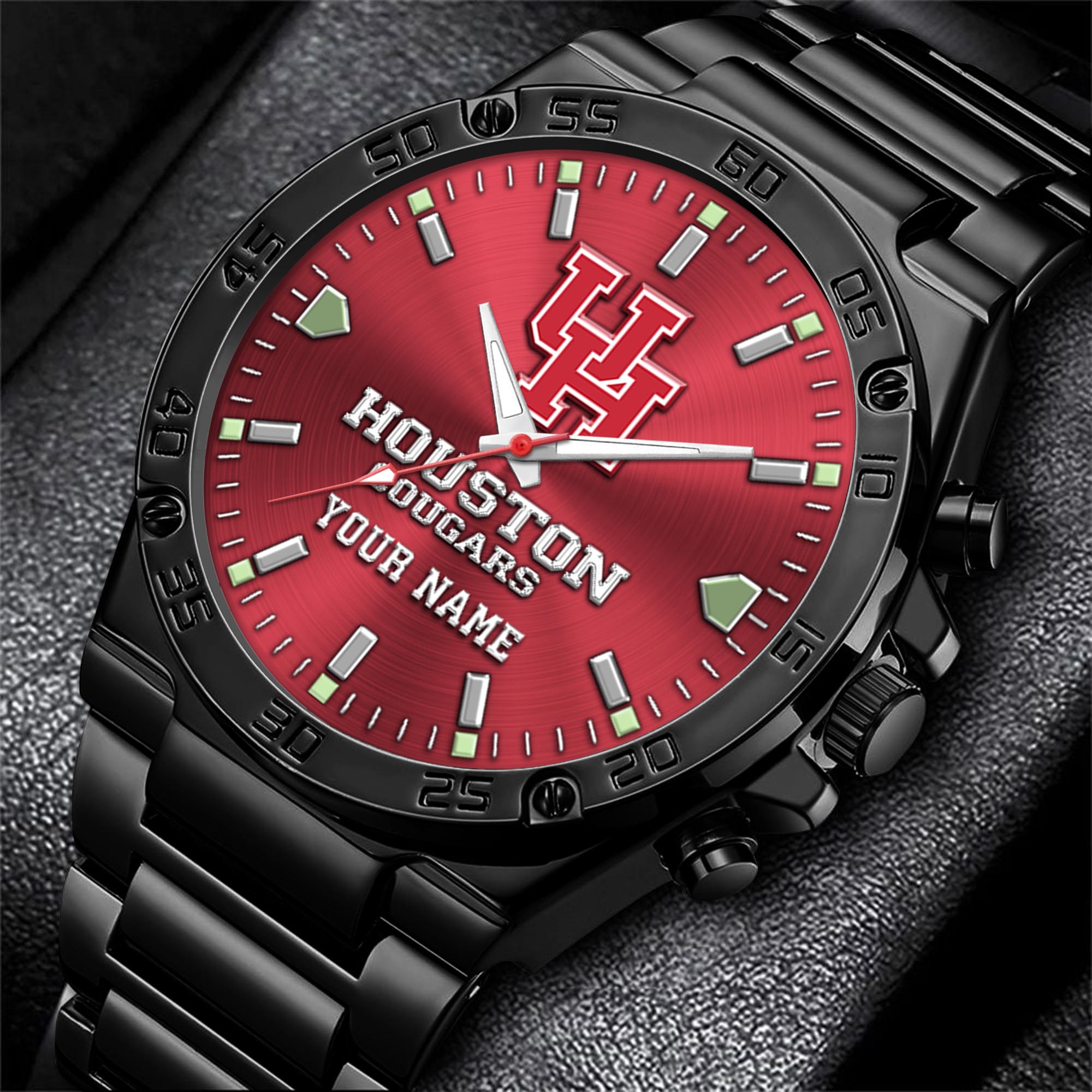 Houston Cougars Men's Watch Custom Your Name, Sport Men Watch, FootBall Fan Gifts EHIVM-04051644