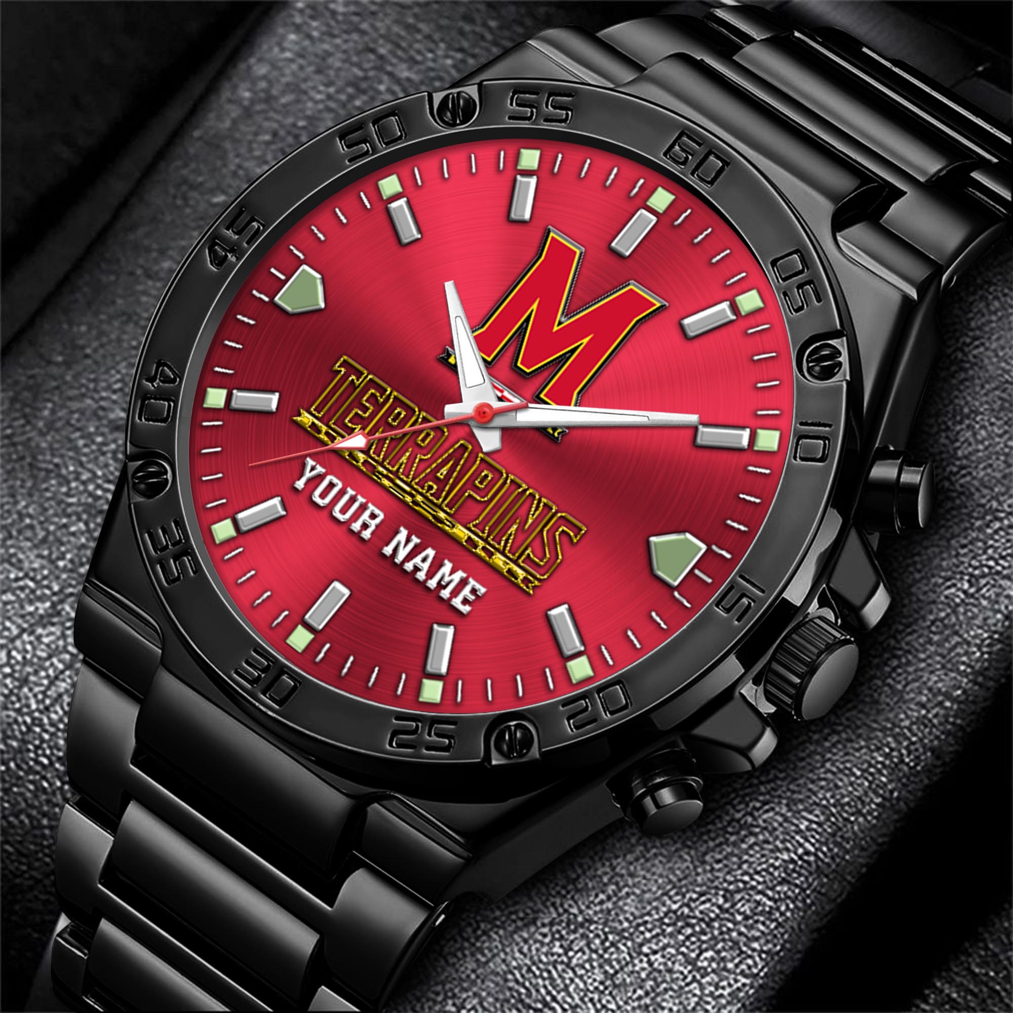 Maryland Terrapins Men's Watch Custom Your Name, Sport Men Watch, FootBall Fan Gifts EHIVM-04051644