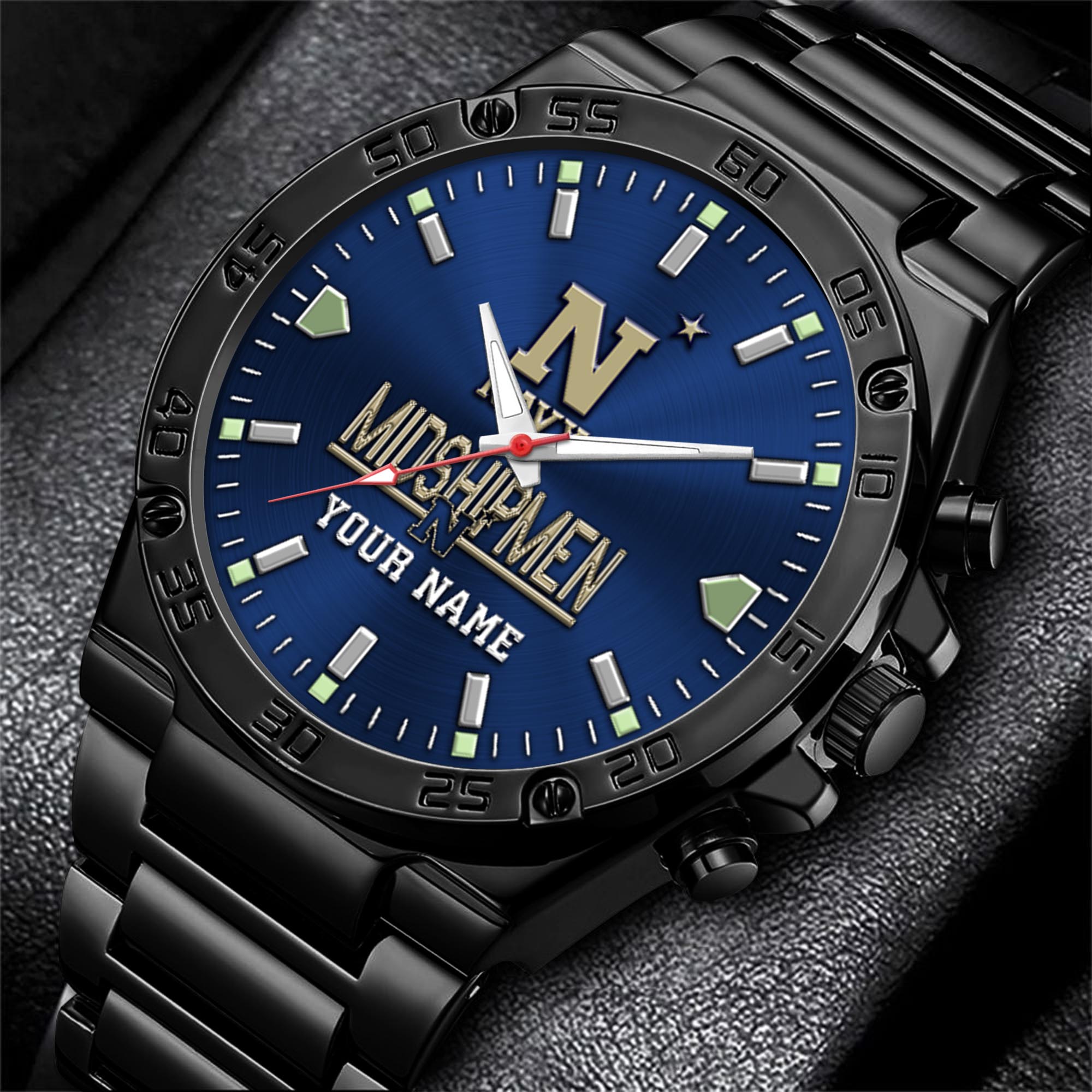Navy Midshipmen Men's Watch Custom Your Name, Sport Men Watch, FootBall Fan Gifts EHIVM-04051644