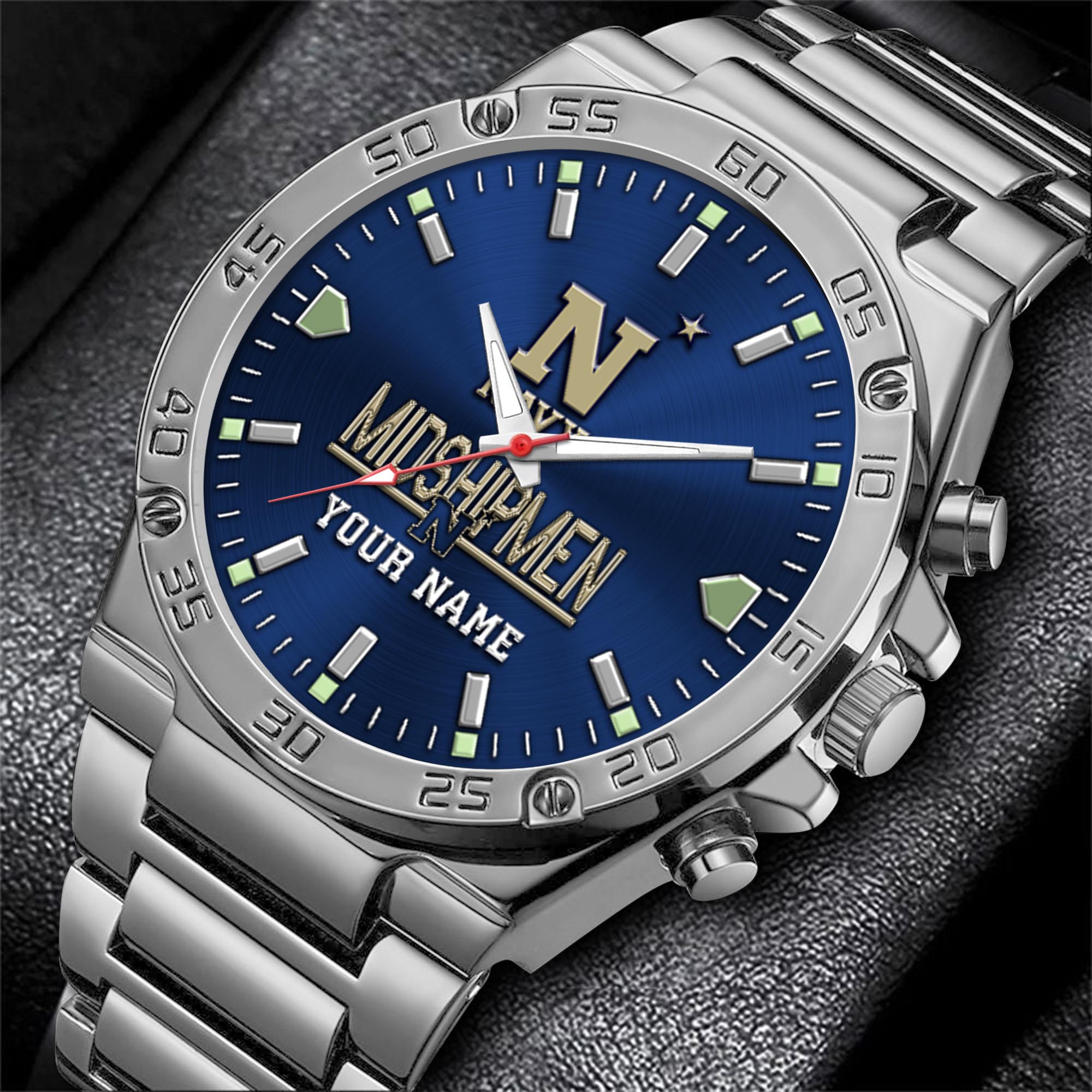 Alternative view of Navy Midshipmen Men's Watch Custom Your Name, Sport Men Watch, FootBall Fan Gifts EHIVM-04051644