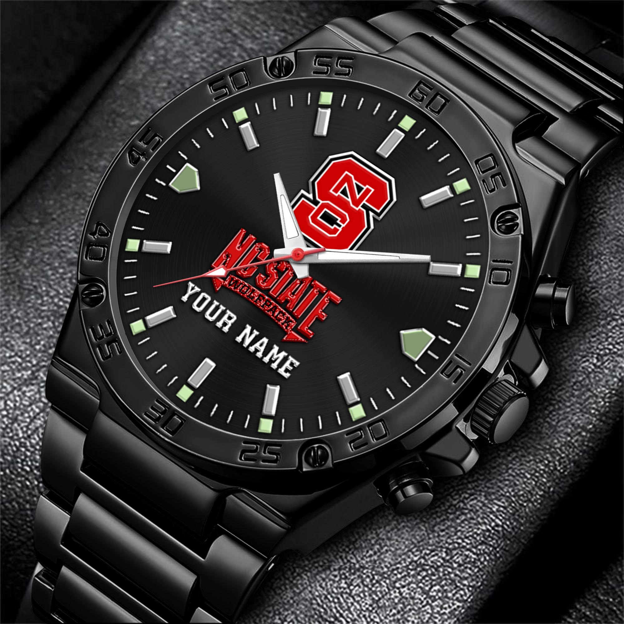 NC State Wolfpack Men's Watch Custom Your Name, Sport Men Watch, FootBall Fan Gifts EHIVM-04051644