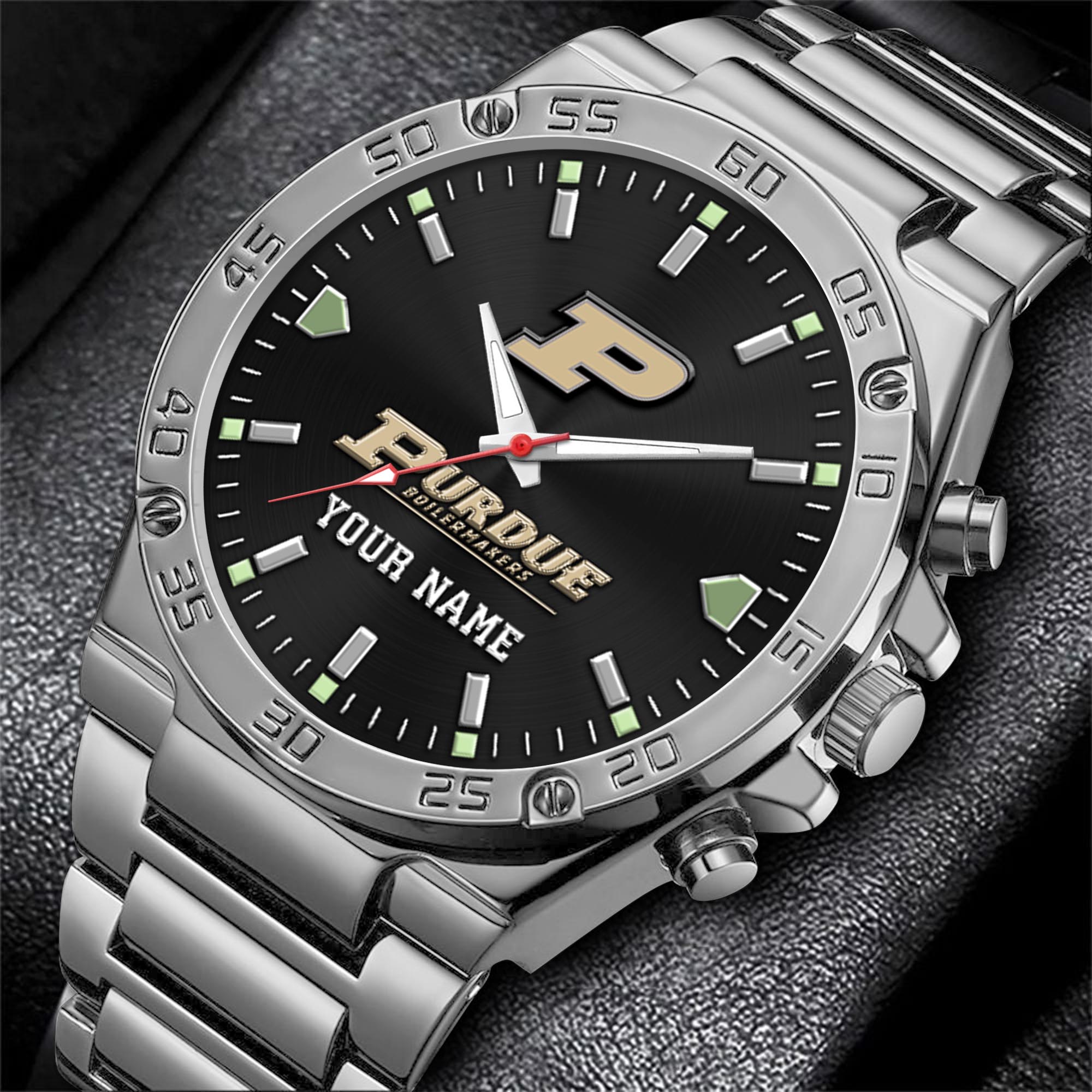 Alternative view of Purdue Boilermakers Men's Watch Custom Your Name, Sport Men Watch, FootBall Fan Gifts EHIVM-04051644