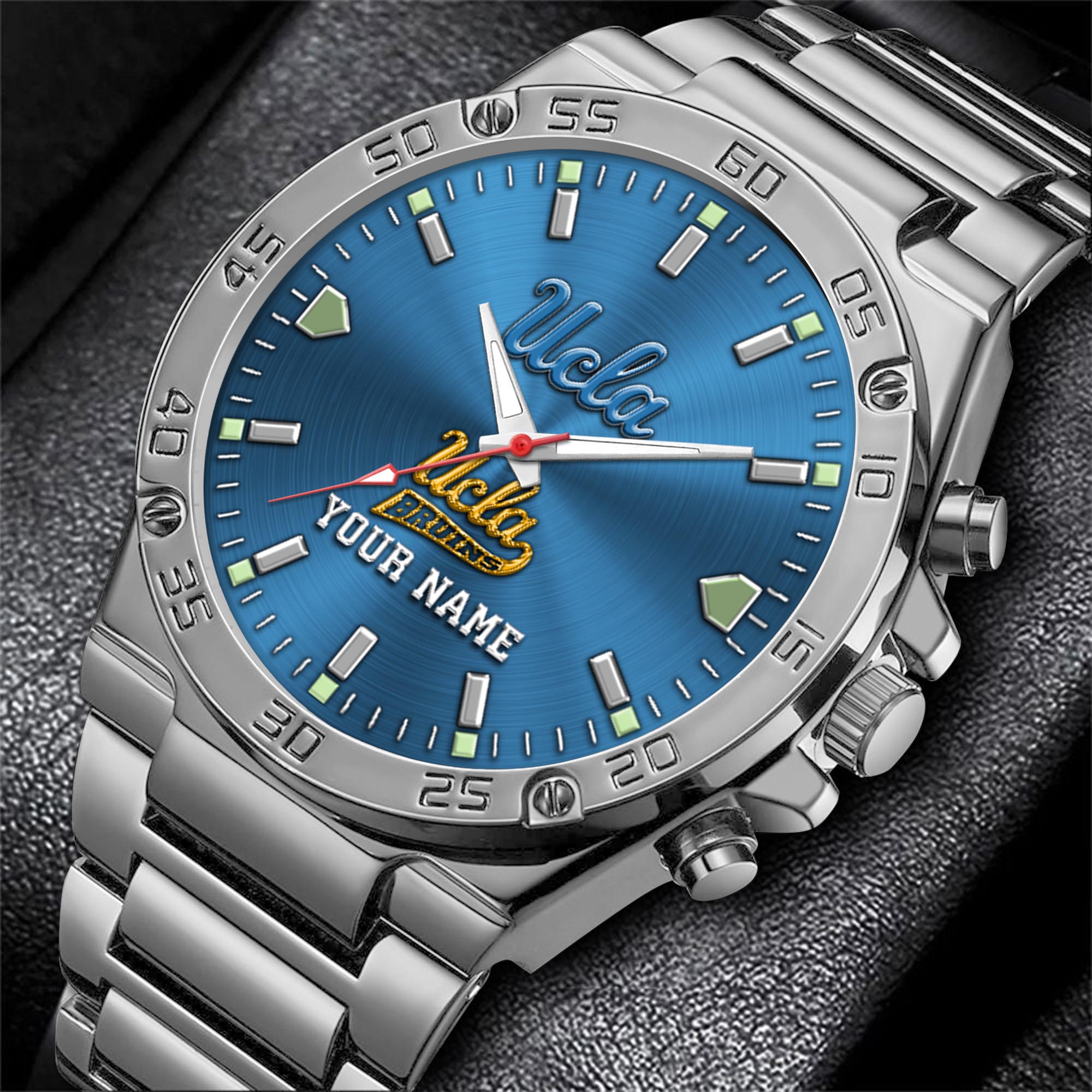Alternative view of UCLA Bruins Men's Watch Custom Your Name, Sport Men Watch, FootBall Fan Gifts EHIVM-04051644