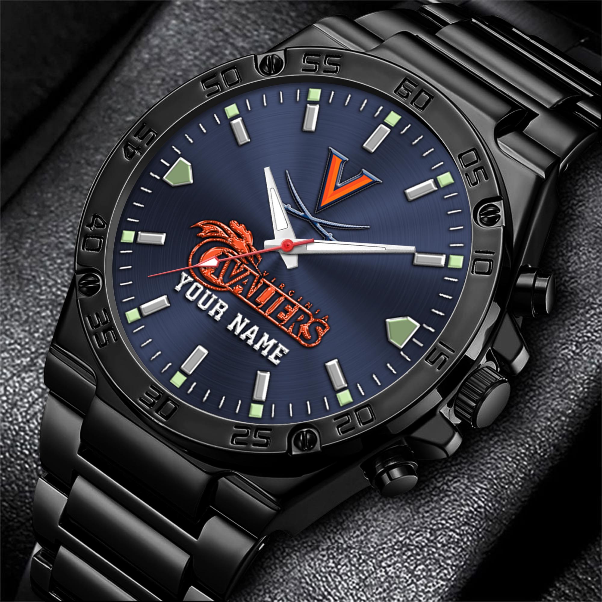 Virginia Cavaliers Men's Watch Custom Your Name, Sport Men Watch, FootBall Fan Gifts EHIVM-04051644