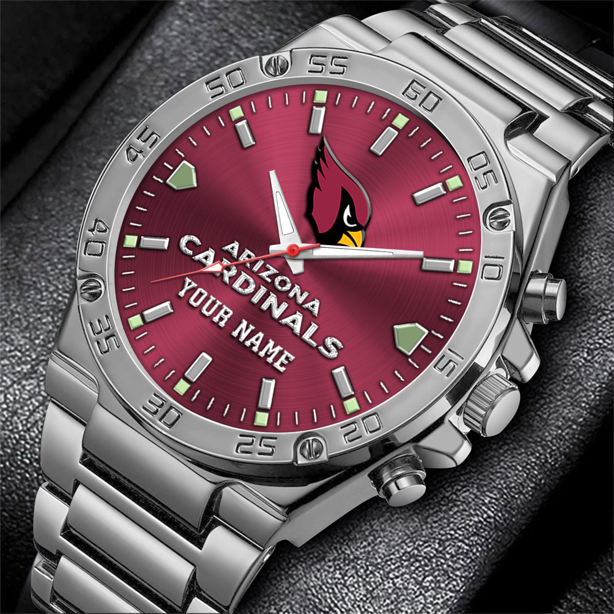 Alternative view of Arizona Cardinals Men's Watch Custom Your Name, Sport Men Watch, FootBall Fan Gifts EHIVM-04081658