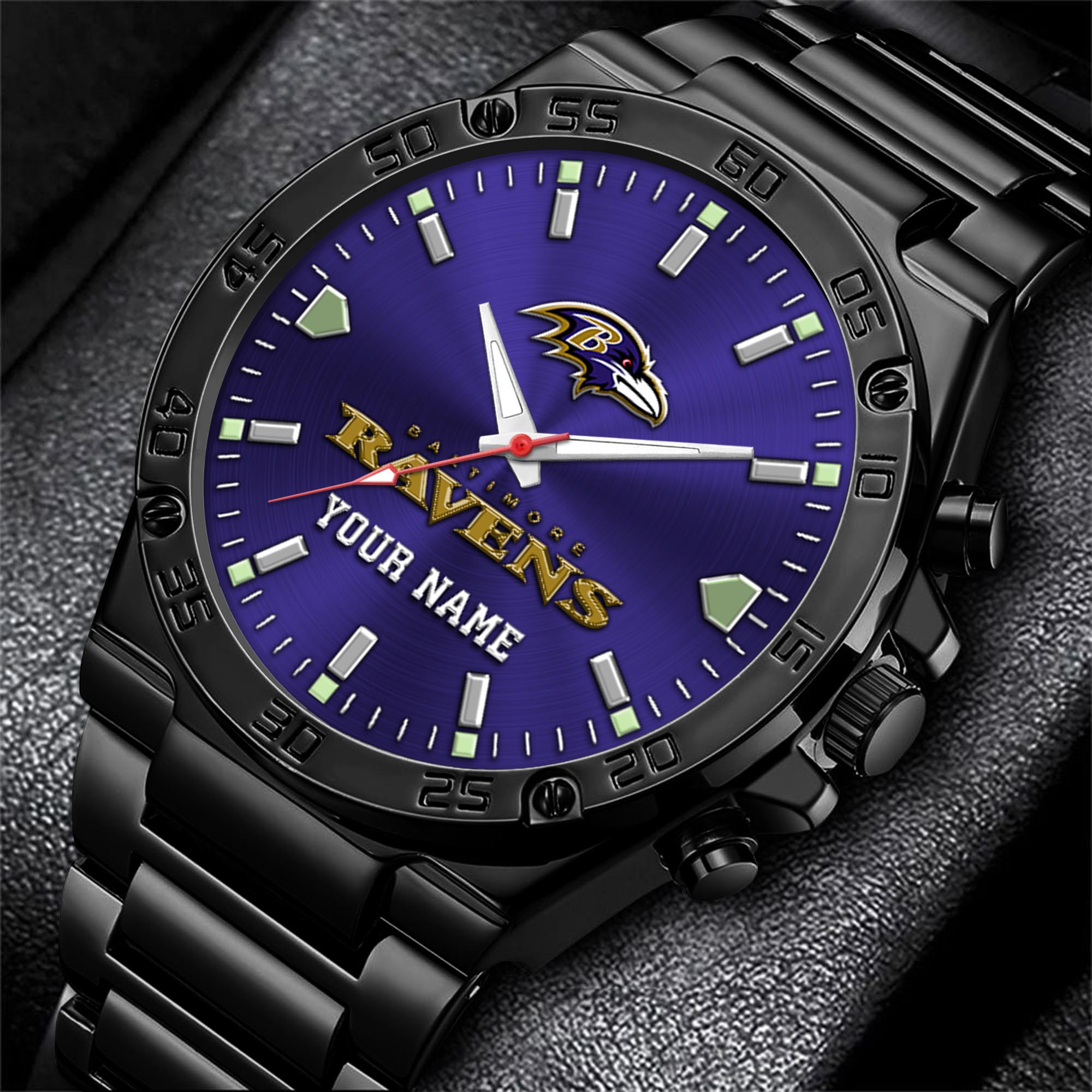 Baltimore Ravens Men's Watch Custom Your Name, Sport Men Watch, FootBall Fan Gifts EHIVM-04081658