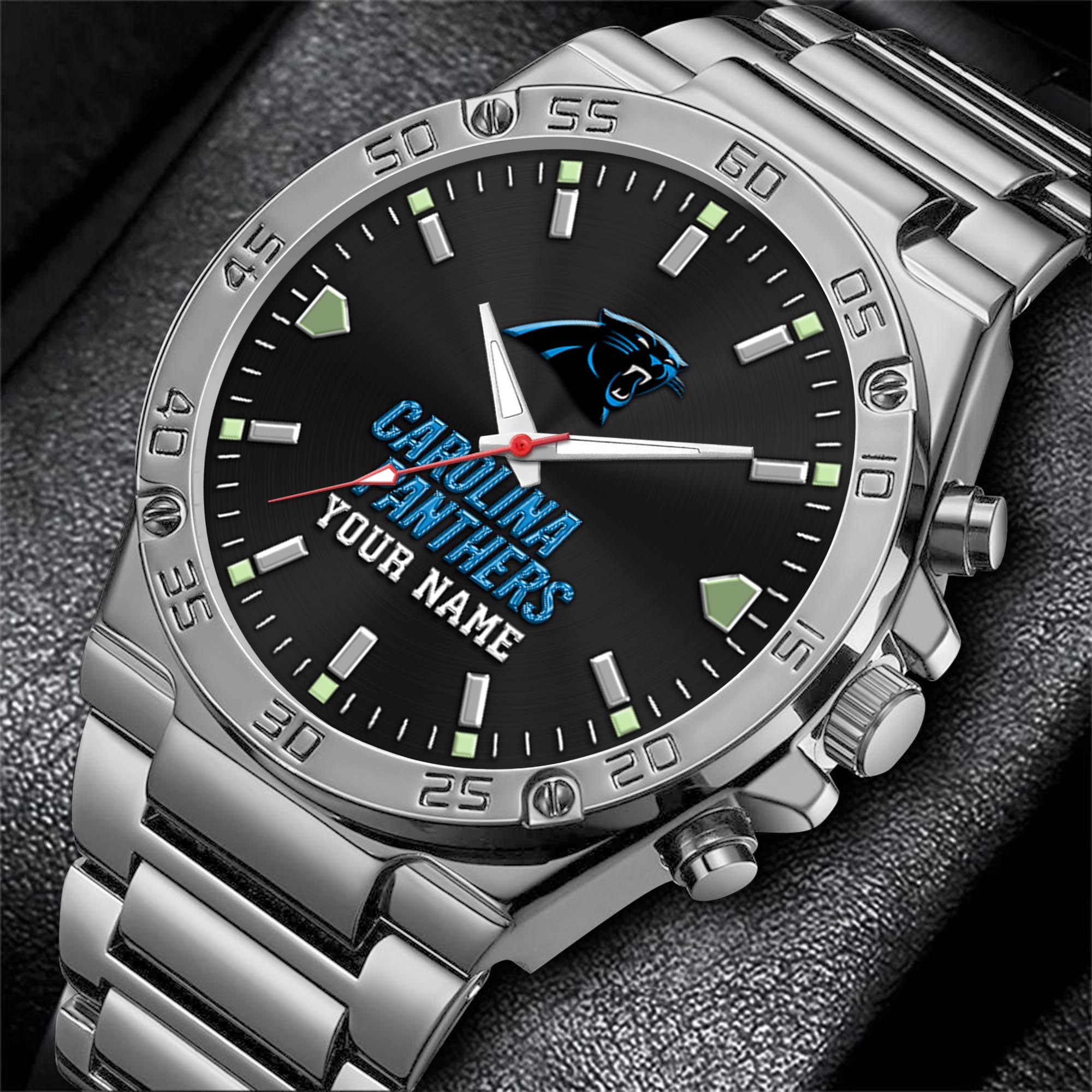 Alternative view of Carolina Panthers Men's Watch Custom Your Name, Sport Men Watch, FootBall Fan Gifts EHIVM-04081658