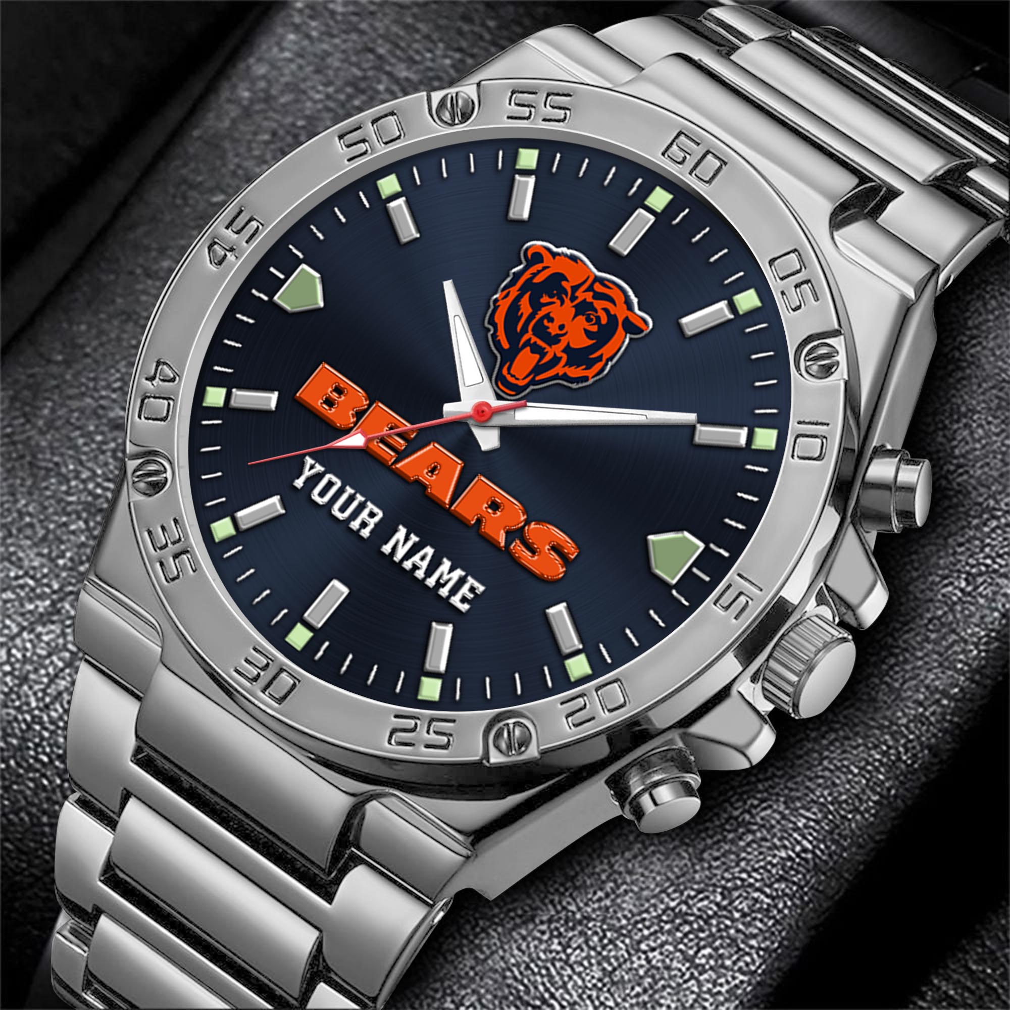 Alternative view of Chicago Bears Men's Watch Custom Your Name, Sport Men Watch, FootBall Fan Gifts EHIVM-04081658