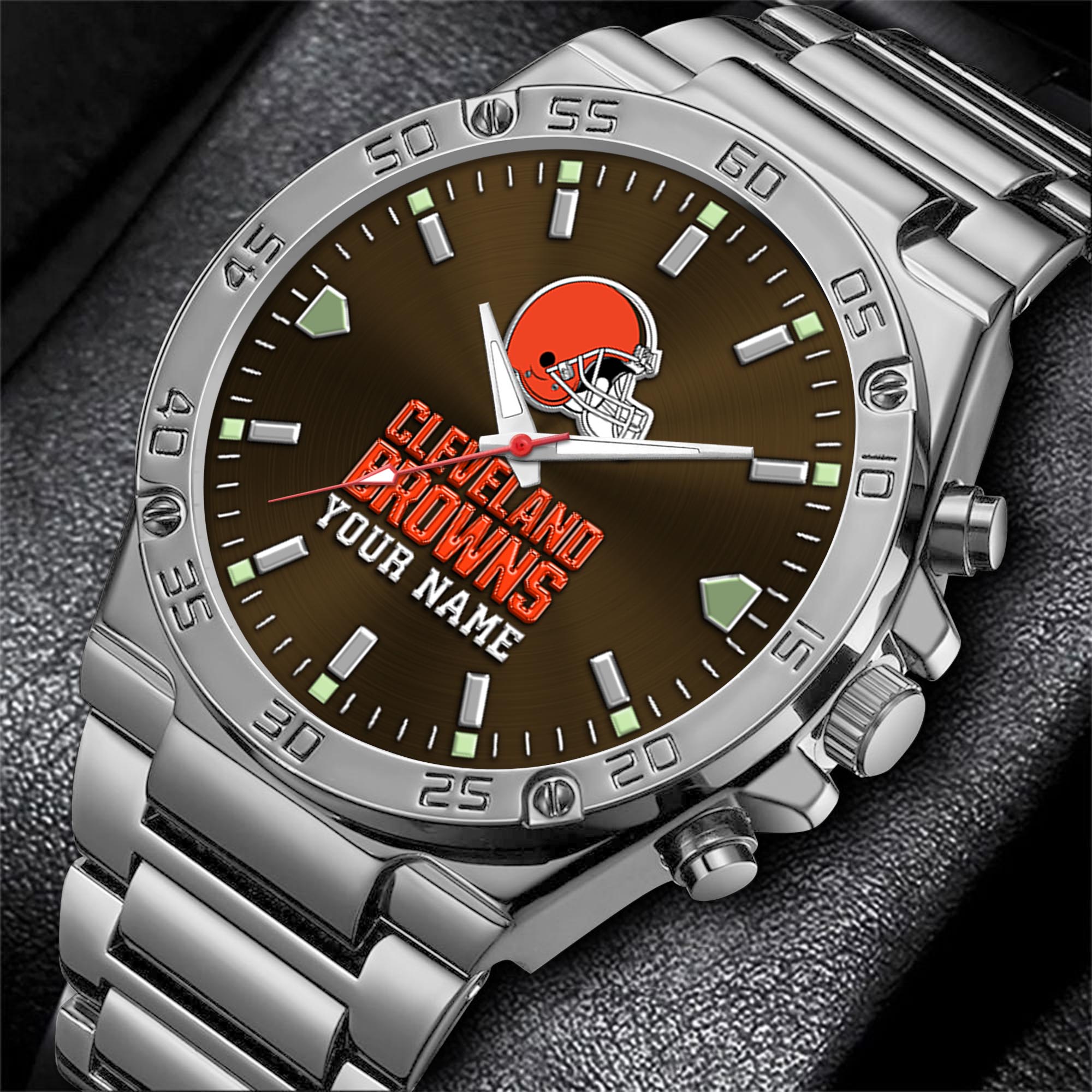 Alternative view of Cleveland Browns Men's Watch Custom Your Name, Sport Men Watch, FootBall Fan Gifts EHIVM-04081658