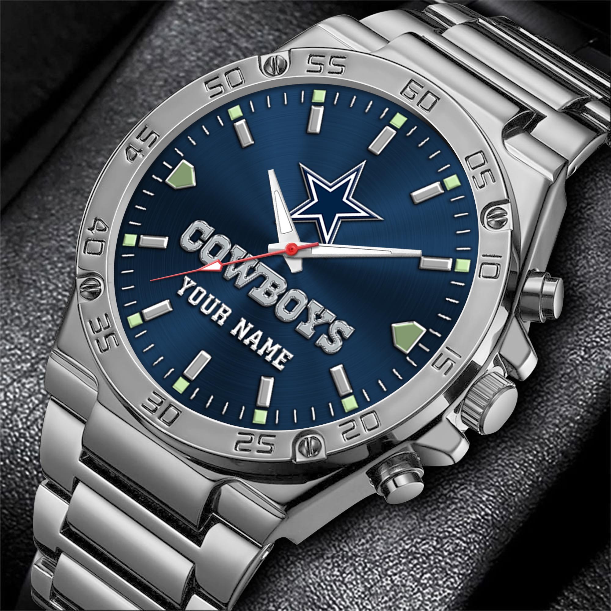 Alternative view of Dallas Cowboys Men's Watch Custom Your Name, Sport Men Watch, FootBall Fan Gifts EHIVM-04081658