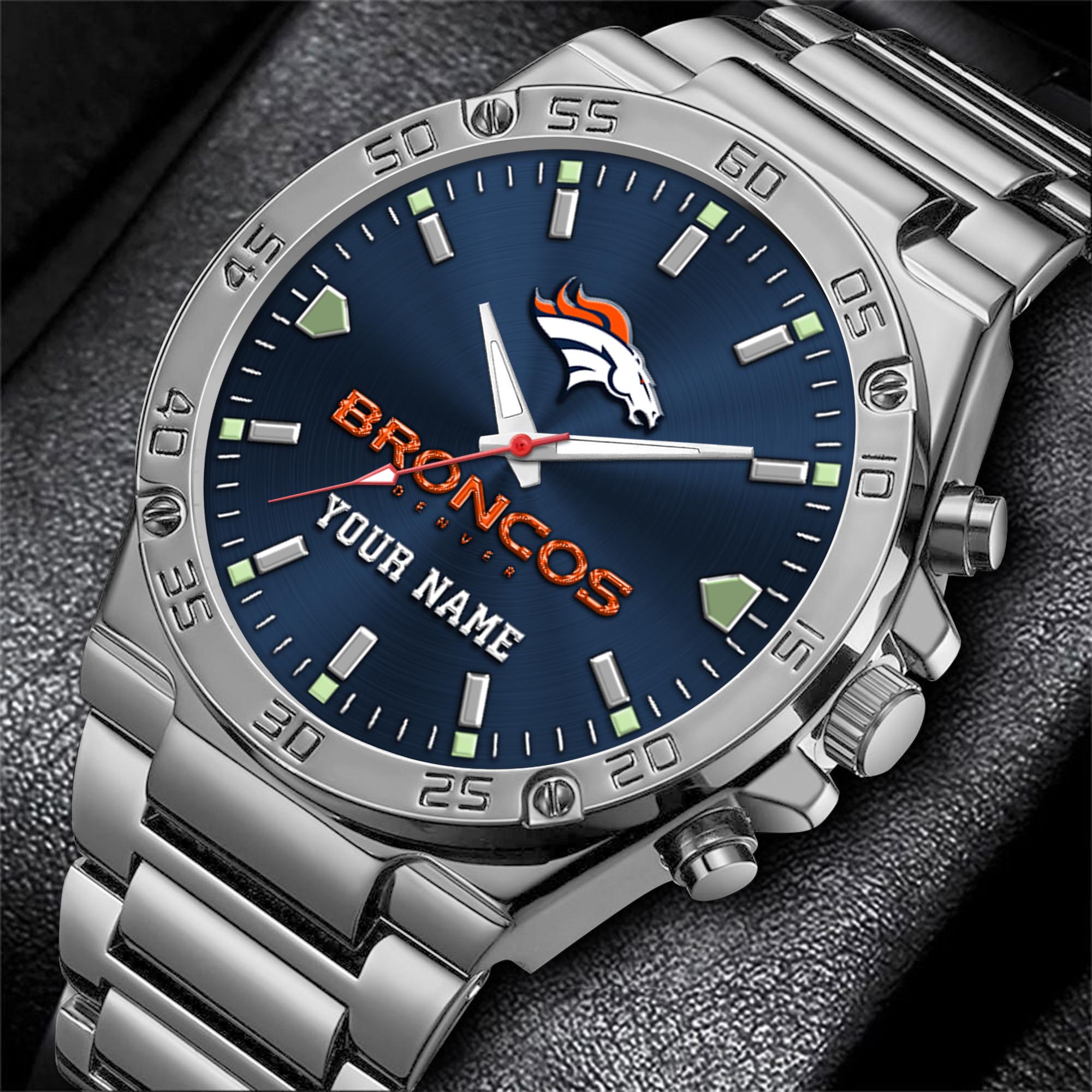 Alternative view of Denver Broncos Men's Watch Custom Your Name, Sport Men Watch, FootBall Fan Gifts EHIVM-04081658
