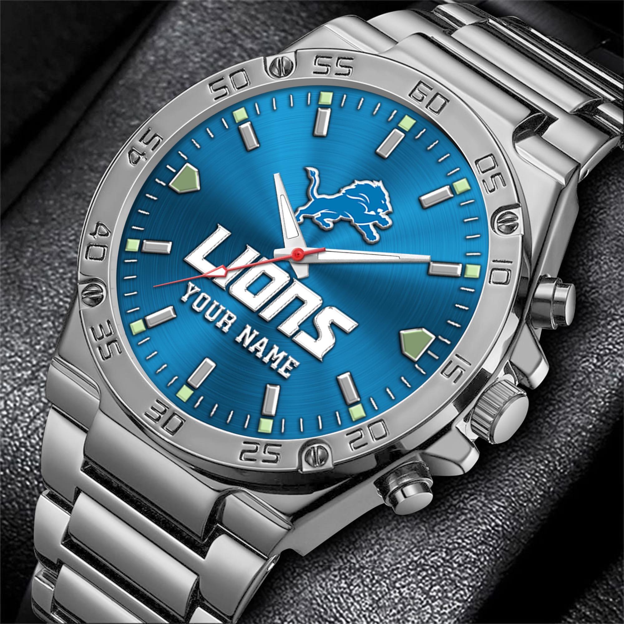 Alternative view of Detroit Lions Men's Watch Custom Your Name, Sport Men Watch, FootBall Fan Gifts EHIVM-04081658