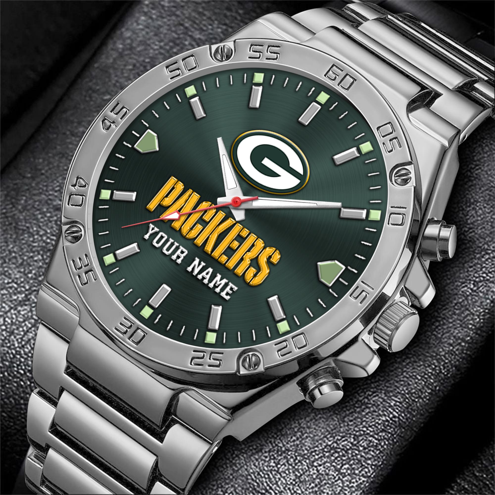 Alternative view of Green Bay Packers Men's Watch Custom Your Name, Sport Men Watch, FootBall Fan Gifts EHIVM-04081658