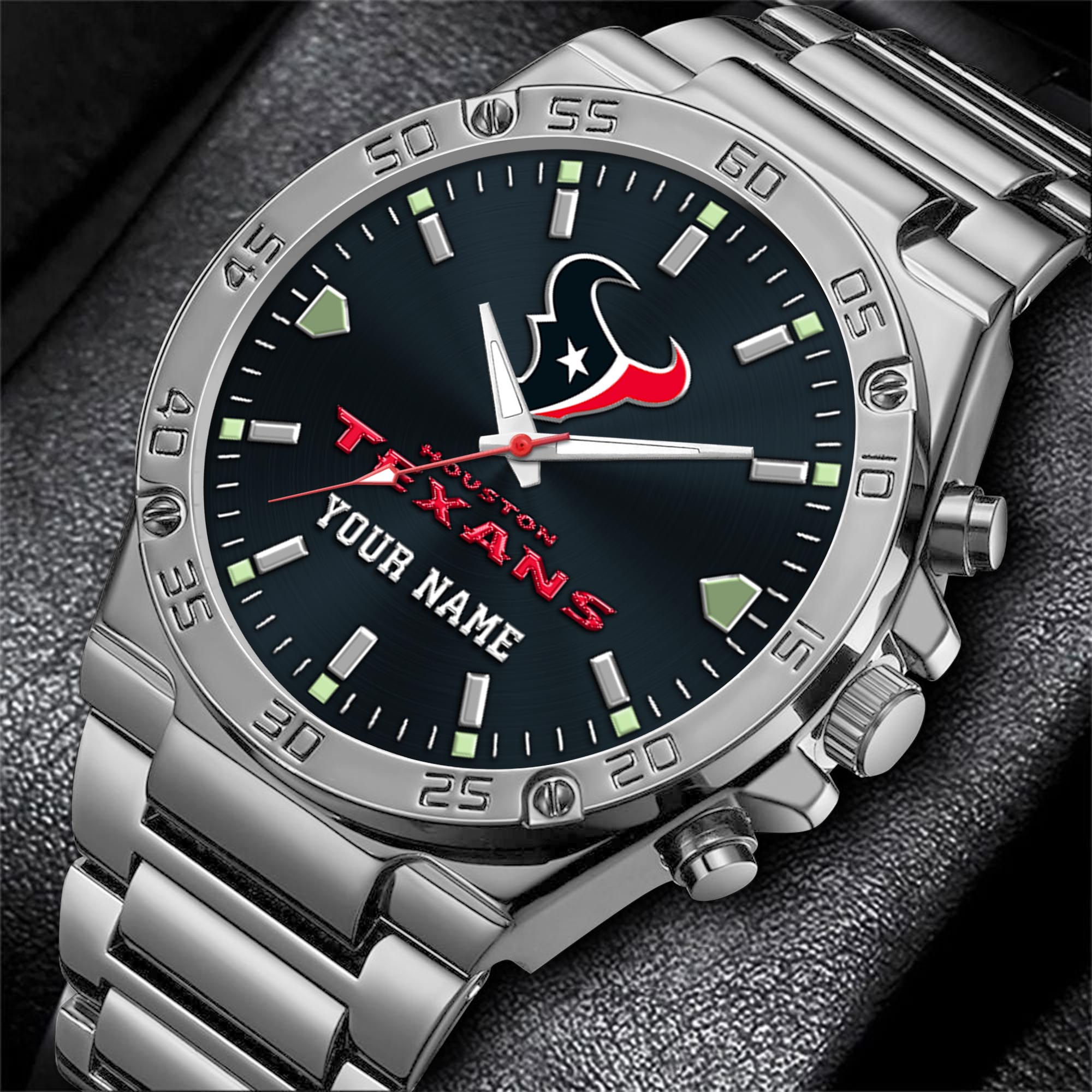 Alternative view of Houston Texans Men's Watch Custom Your Name, Sport Men Watch, FootBall Fan Gifts EHIVM-04081658