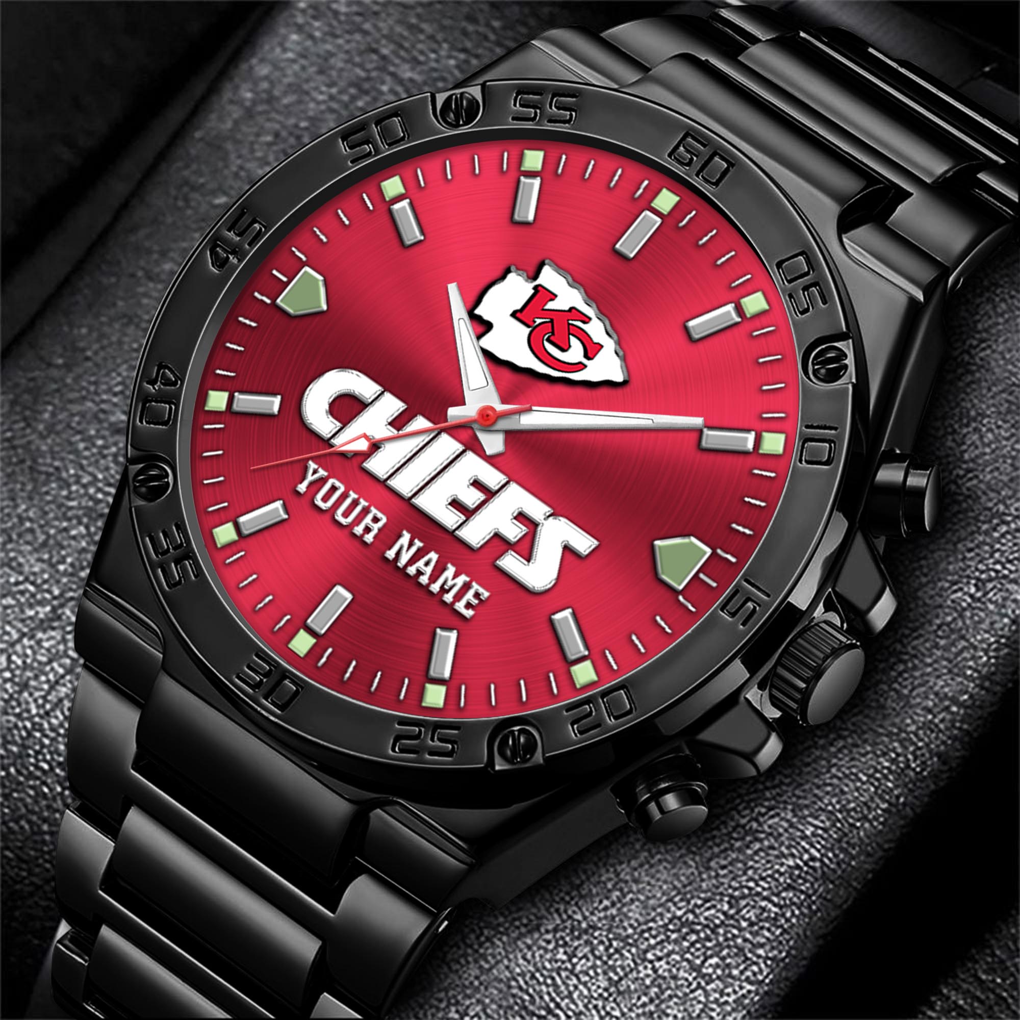 Kansas City Chiefs Men's Watch Custom Your Name, Sport Men Watch, FootBall Fan Gifts EHIVM-04081658