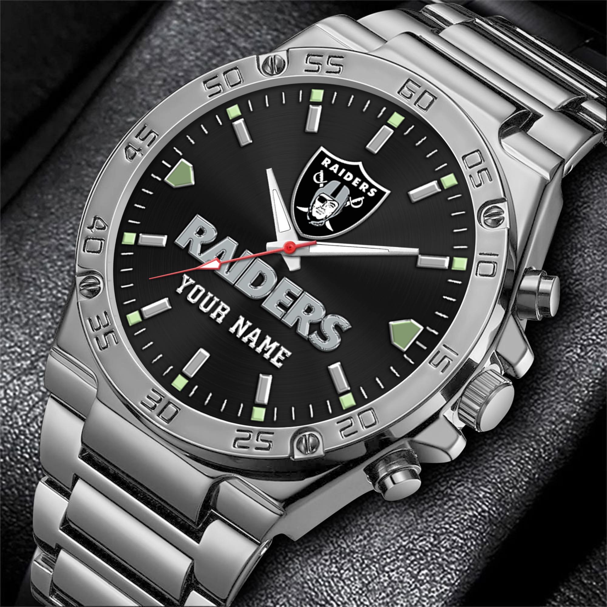 Alternative view of Las Vegas Raiders Men's Watch Custom Your Name, Sport Men Watch, FootBall Fan Gifts EHIVM-04081658