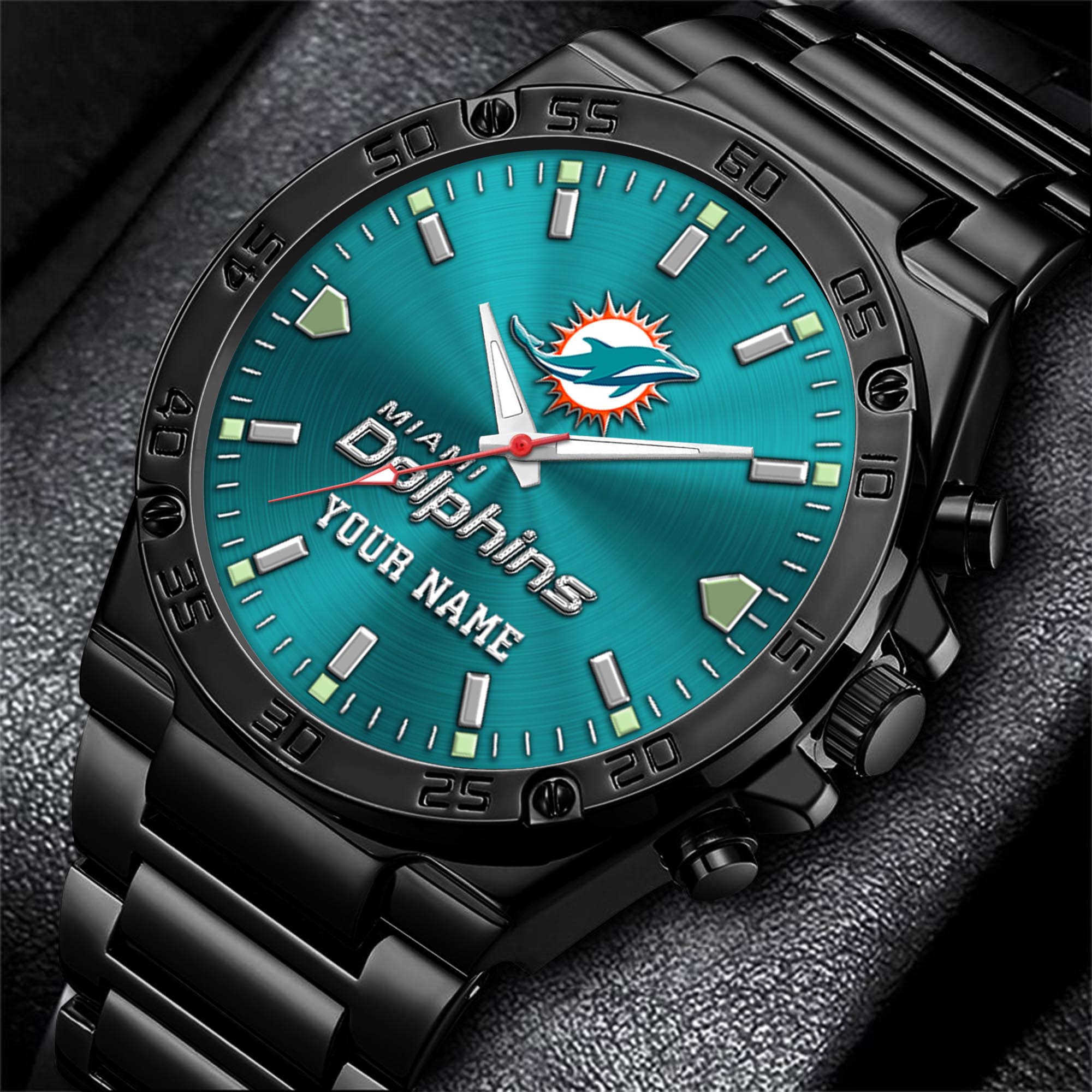 Miami Dolphins Men's Watch Custom Your Name, Sport Men Watch, FootBall Fan Gifts EHIVM-04081658