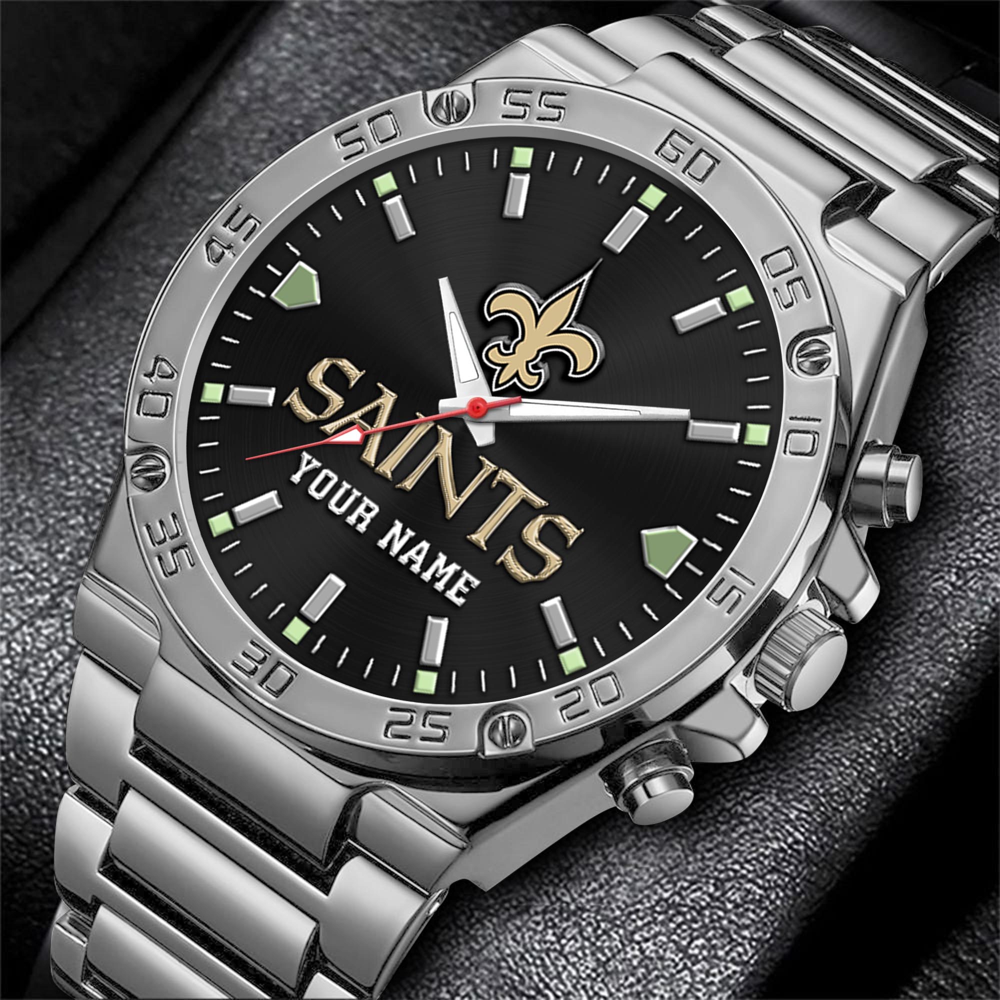 Alternative view of New Orleans Saints Men's Watch Custom Your Name, Sport Men Watch, FootBall Fan Gifts EHIVM-04081658