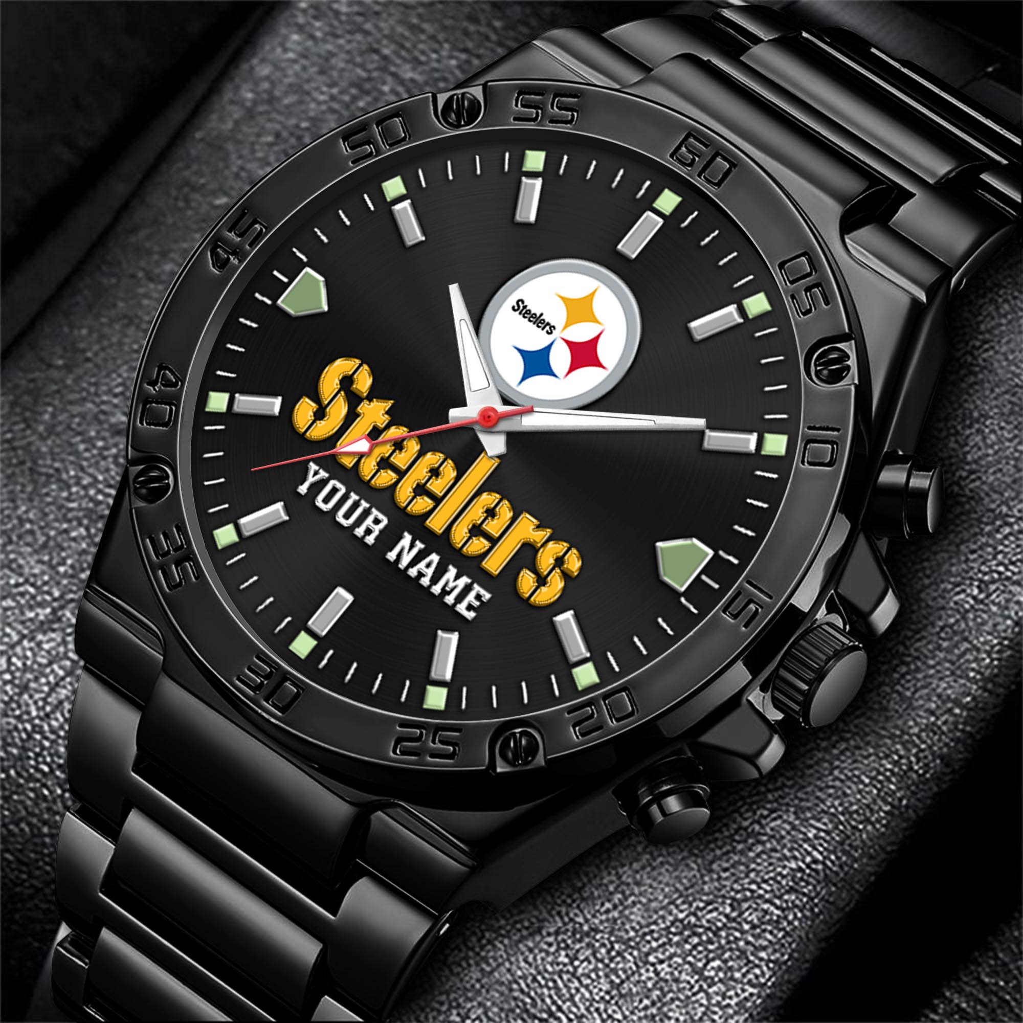 Pittsburgh Steelers Men's Watch Custom Your Name, Sport Men Watch, FootBall Fan Gifts EHIVM-04081658
