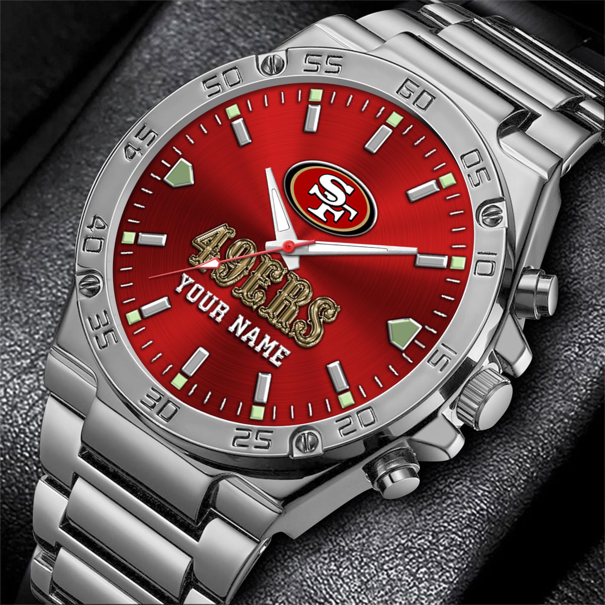 Alternative view of San Francisco 49ers Men's Watch Custom Your Name, Sport Men Watch, FootBall Fan Gifts EHIVM-04081658