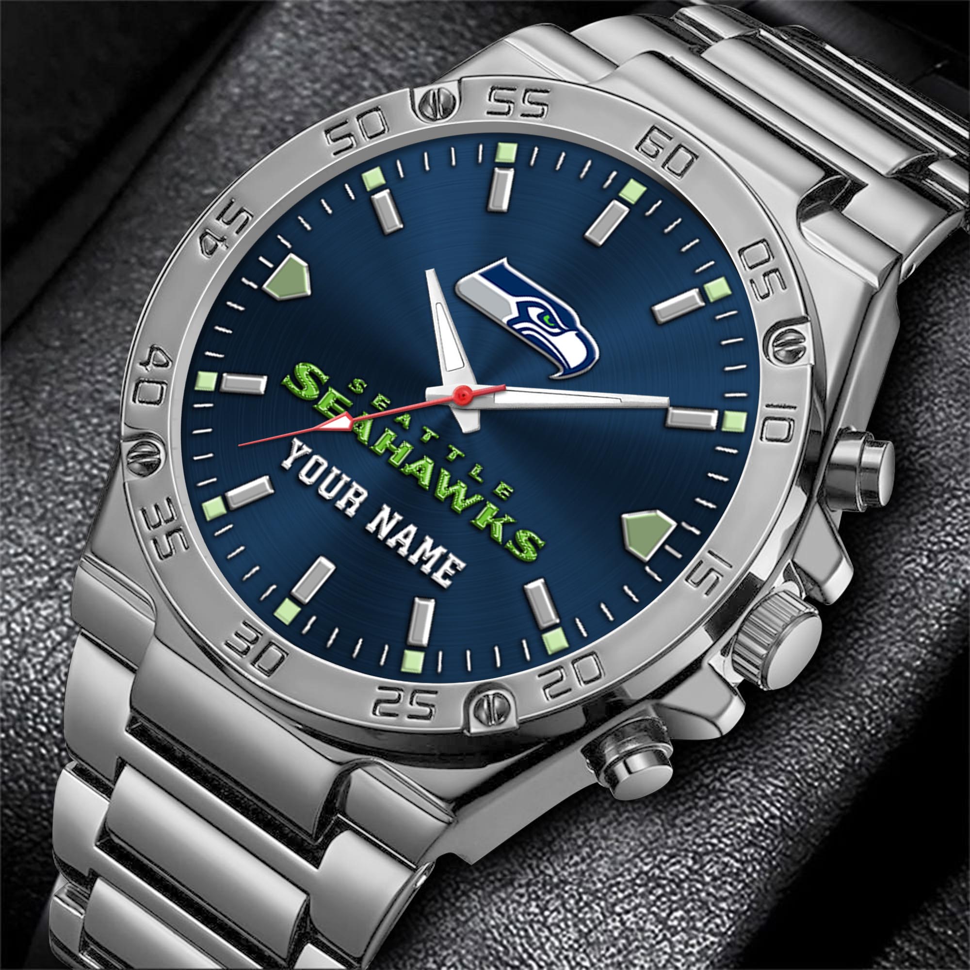 Alternative view of Seattle Seahawks Men's Watch Custom Your Name, Sport Men Watch, FootBall Fan Gifts EHIVM-04081658