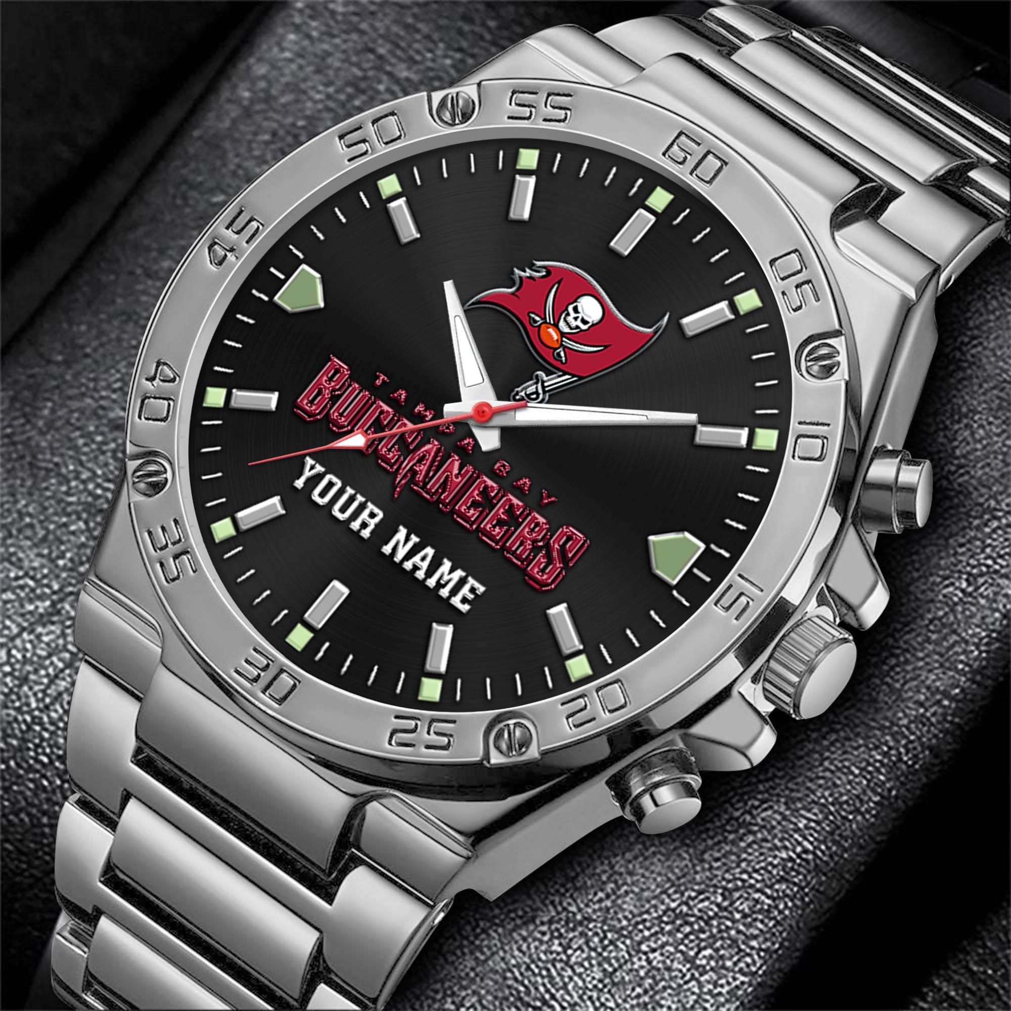 Alternative view of Tampa Bay Buccaneers Men's Watch Custom Your Name, Sport Men Watch, FootBall Fan Gifts EHIVM-04081658