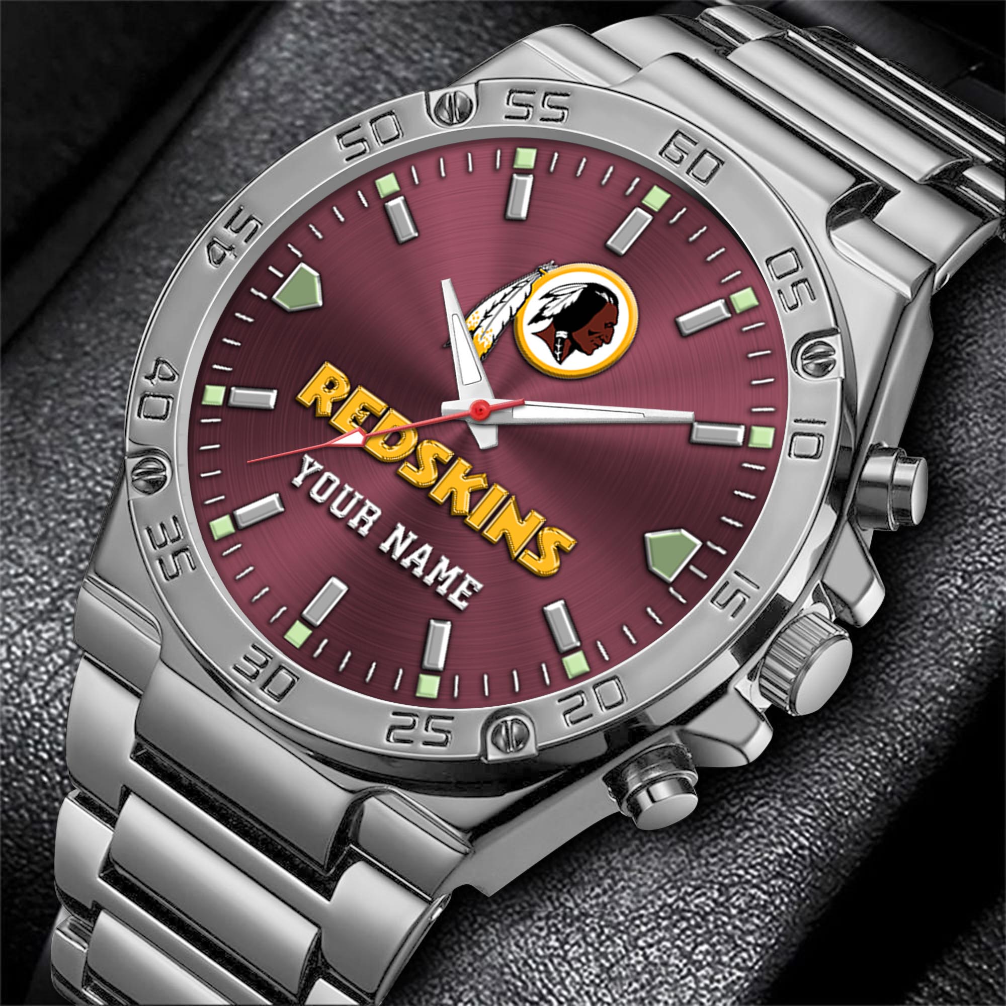Alternative view of Washington Redskins Men's Watch Custom Your Name, Sport Men Watch, FootBall Fan Gifts EHIVM-04081658