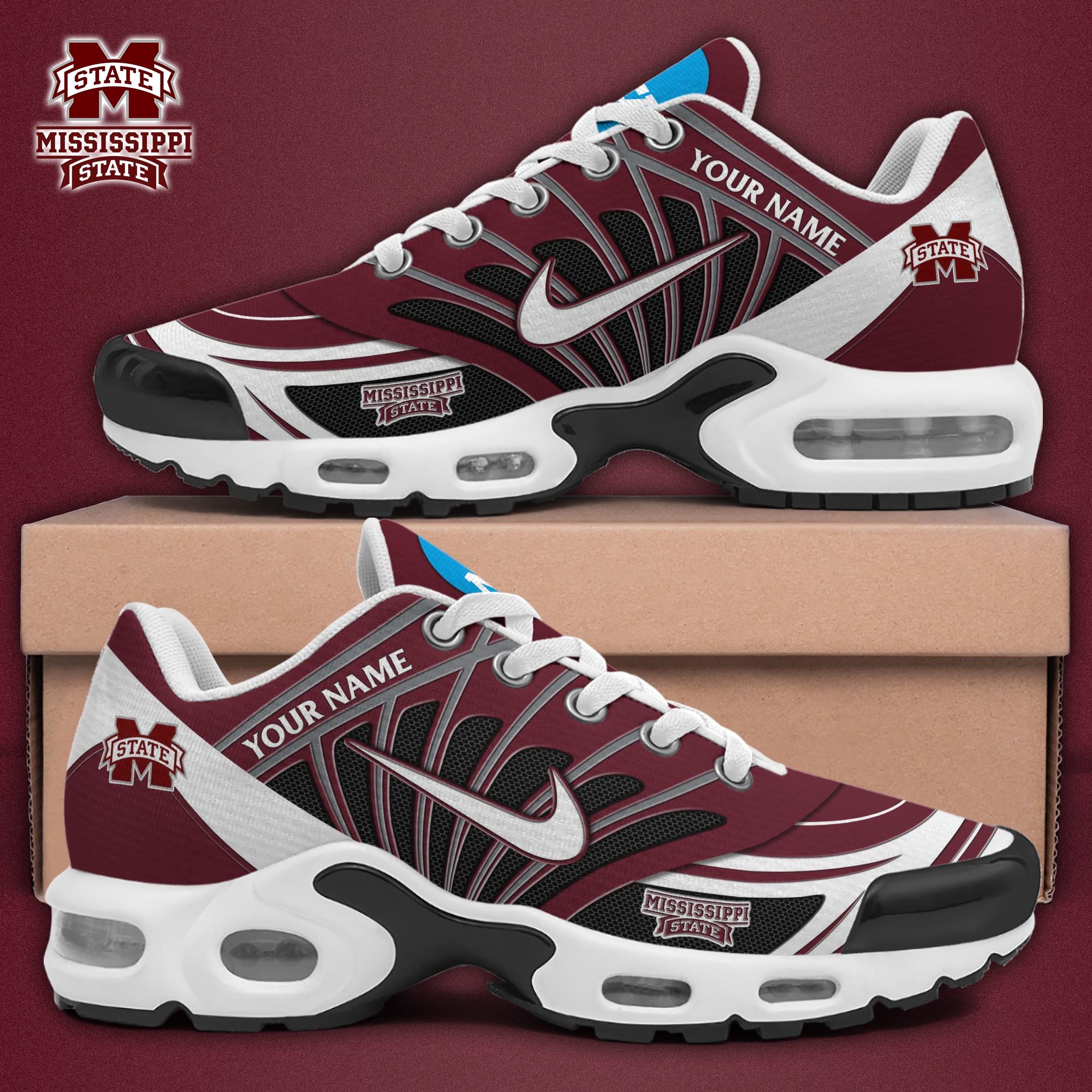 Mississippi State Bulldogs TN Shoes 2025 Version Custom Name, Sport Shoes For Fan, Fan Gifts EHIVM-04091703