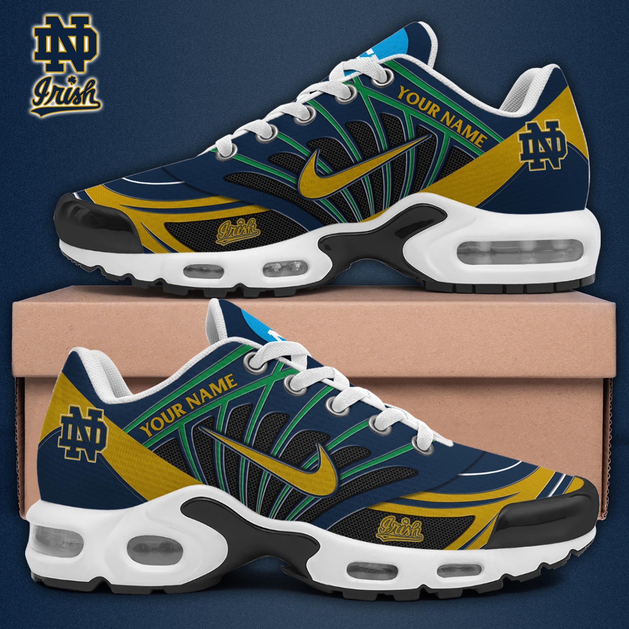 Notre Dame Fighting Irish TN Shoes 2025 Version Custom Name, Sport Shoes For Fan, Fan Gifts EHIVM-04091703